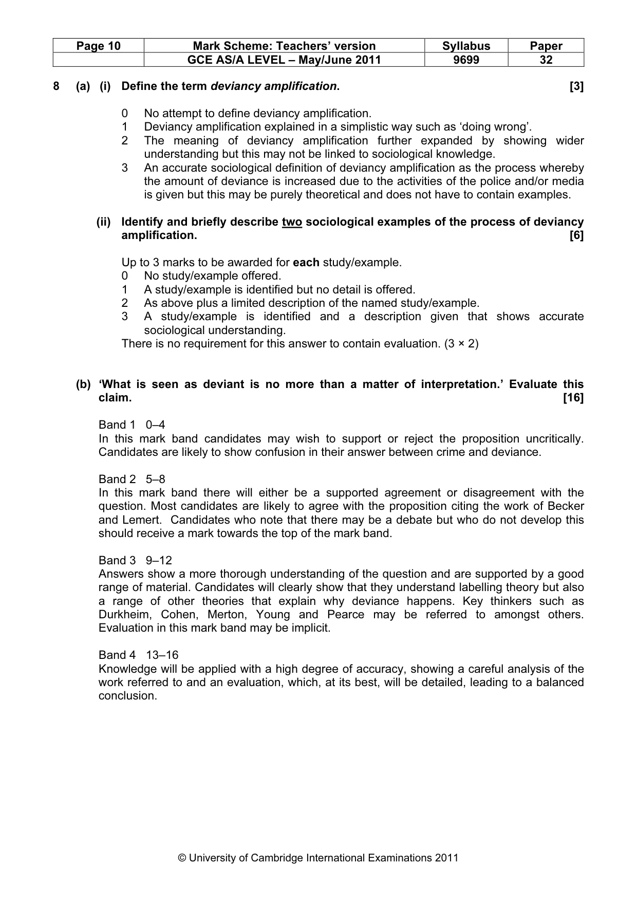 Mark scheme, page 10 of 14