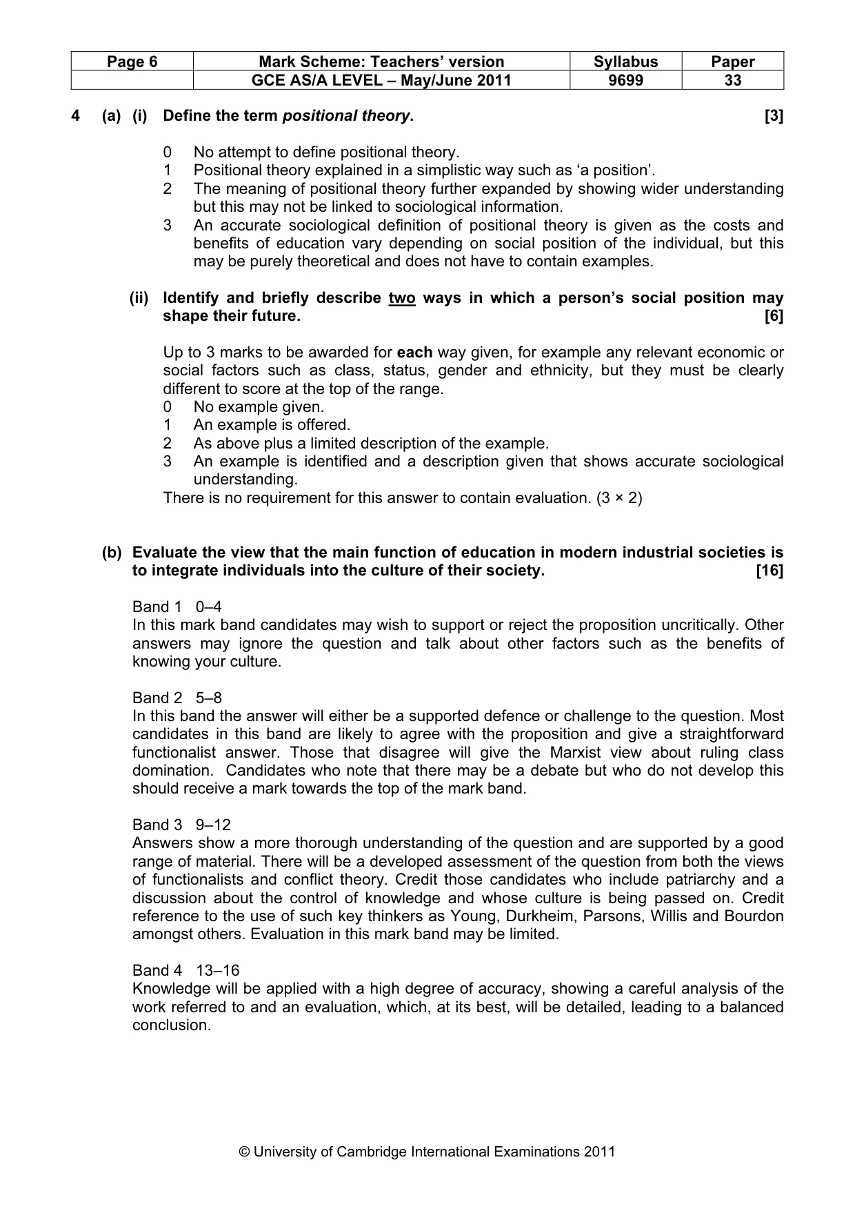 Mark scheme, page 6 of 14