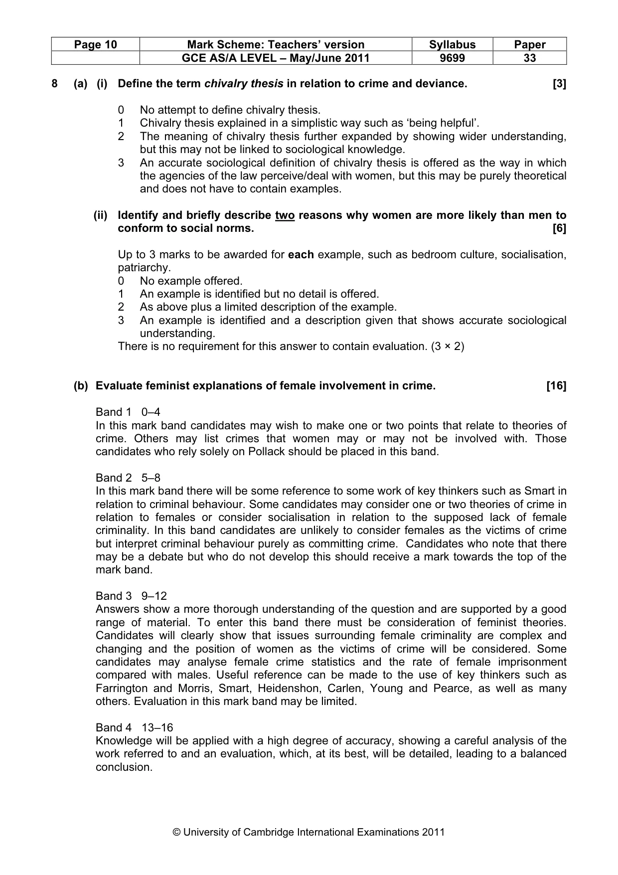 Mark scheme, page 10 of 14