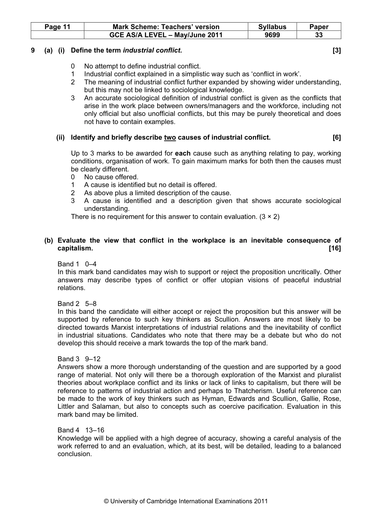 Mark scheme, page 11 of 14