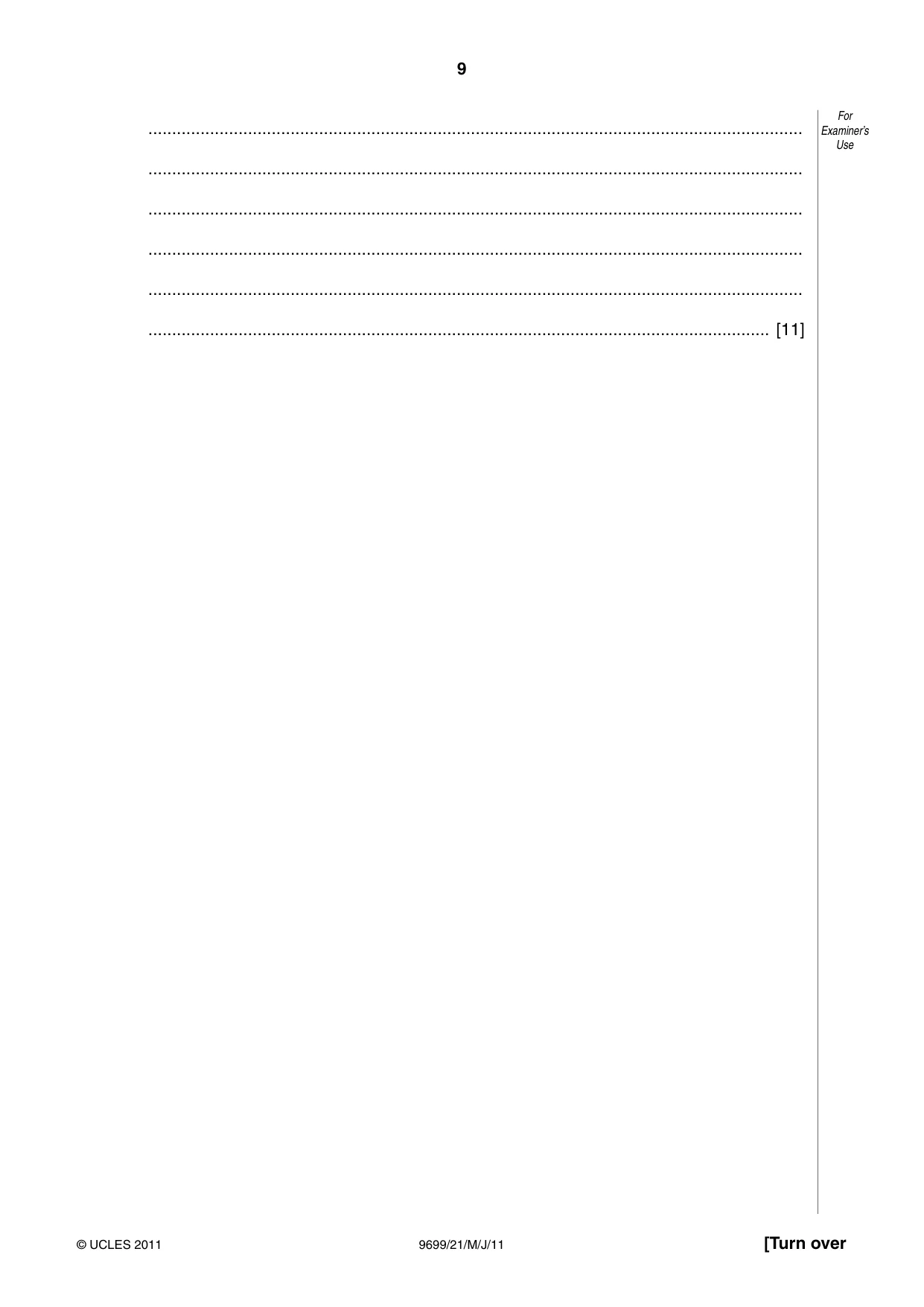 Cambridge A Level Sociology 9699 2011 May/June Paper 2 · Variant 1 question paper, page 9 of 16