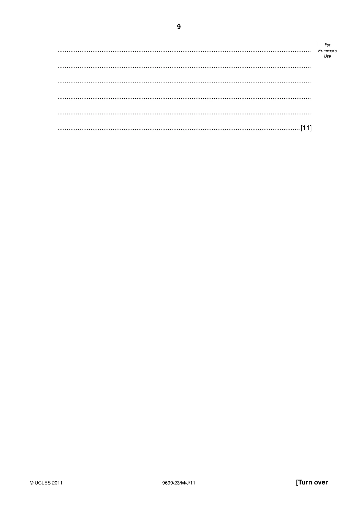 Cambridge A Level Sociology 9699 2011 May/June Paper 2 · Variant 3 question paper, page 9 of 16