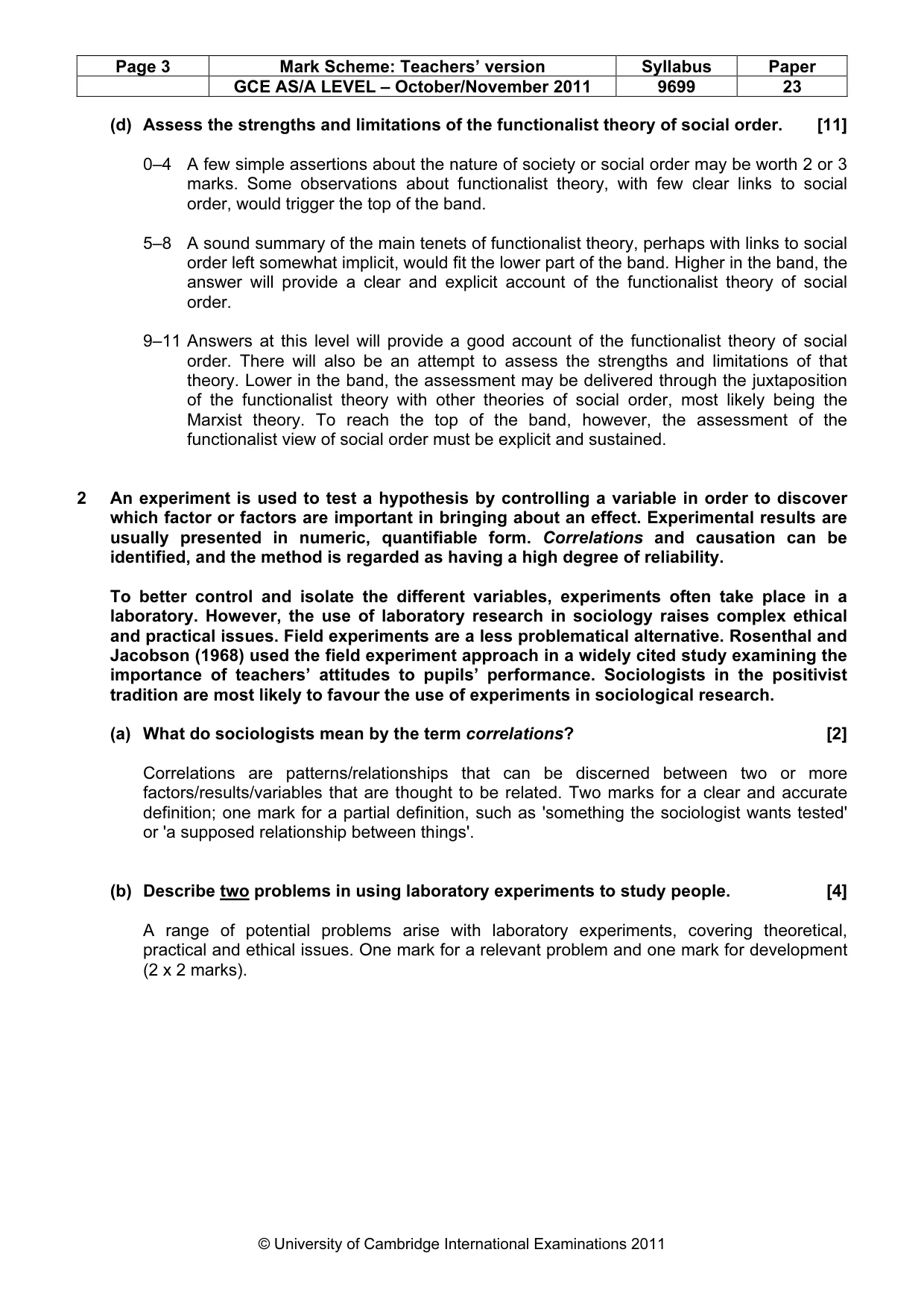 Mark scheme, page 3 of 6