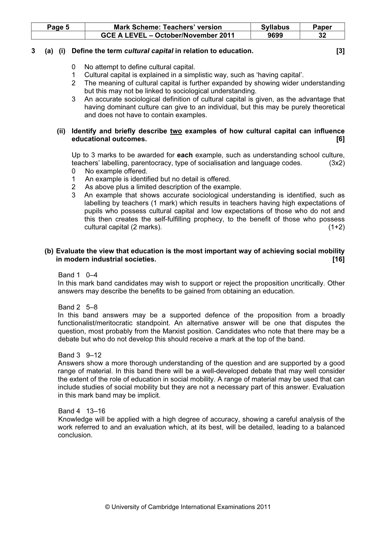Mark scheme, page 5 of 14