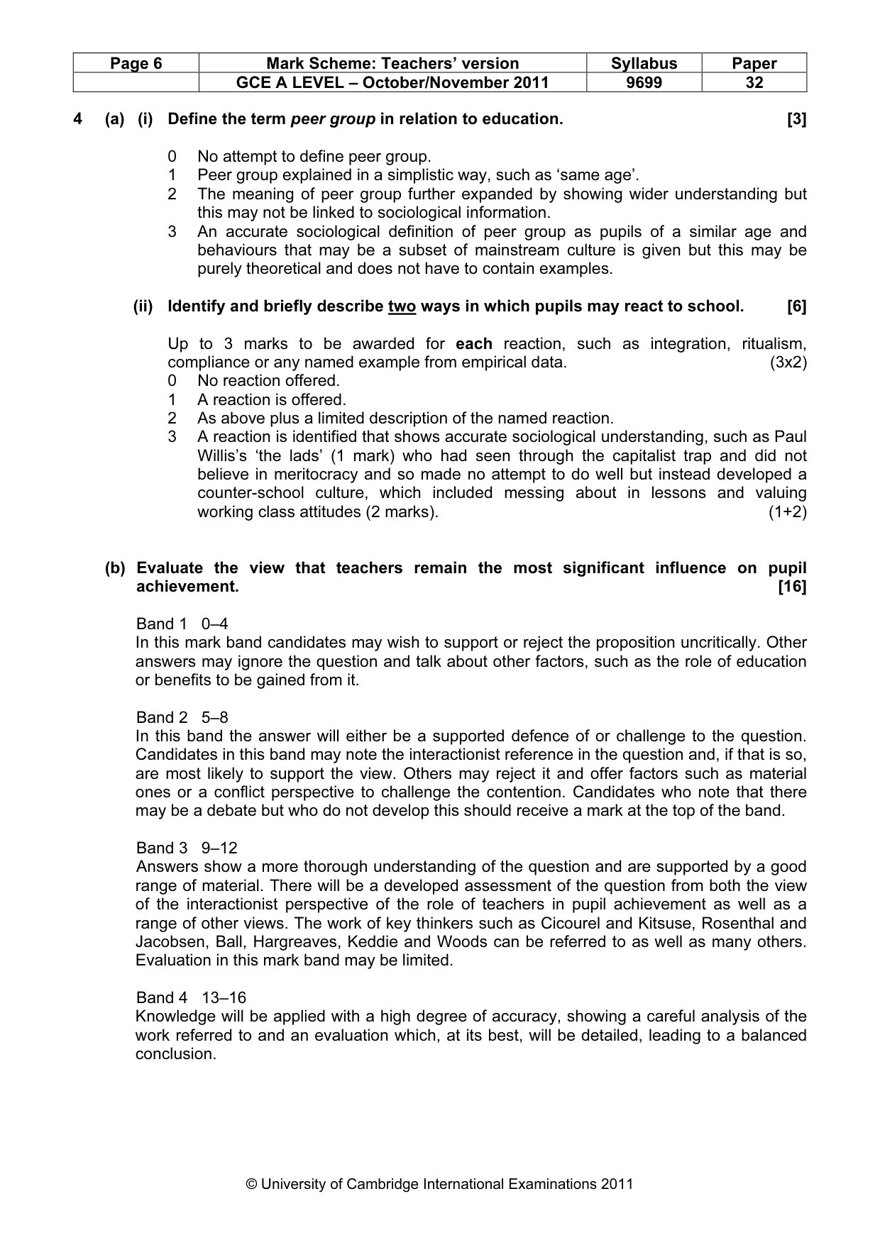 Mark scheme, page 6 of 14