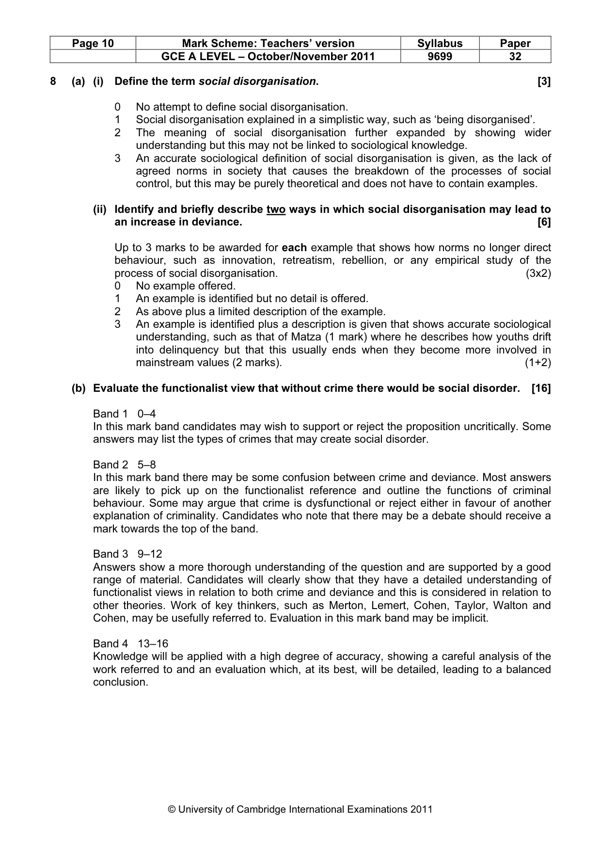 Mark scheme, page 10 of 14