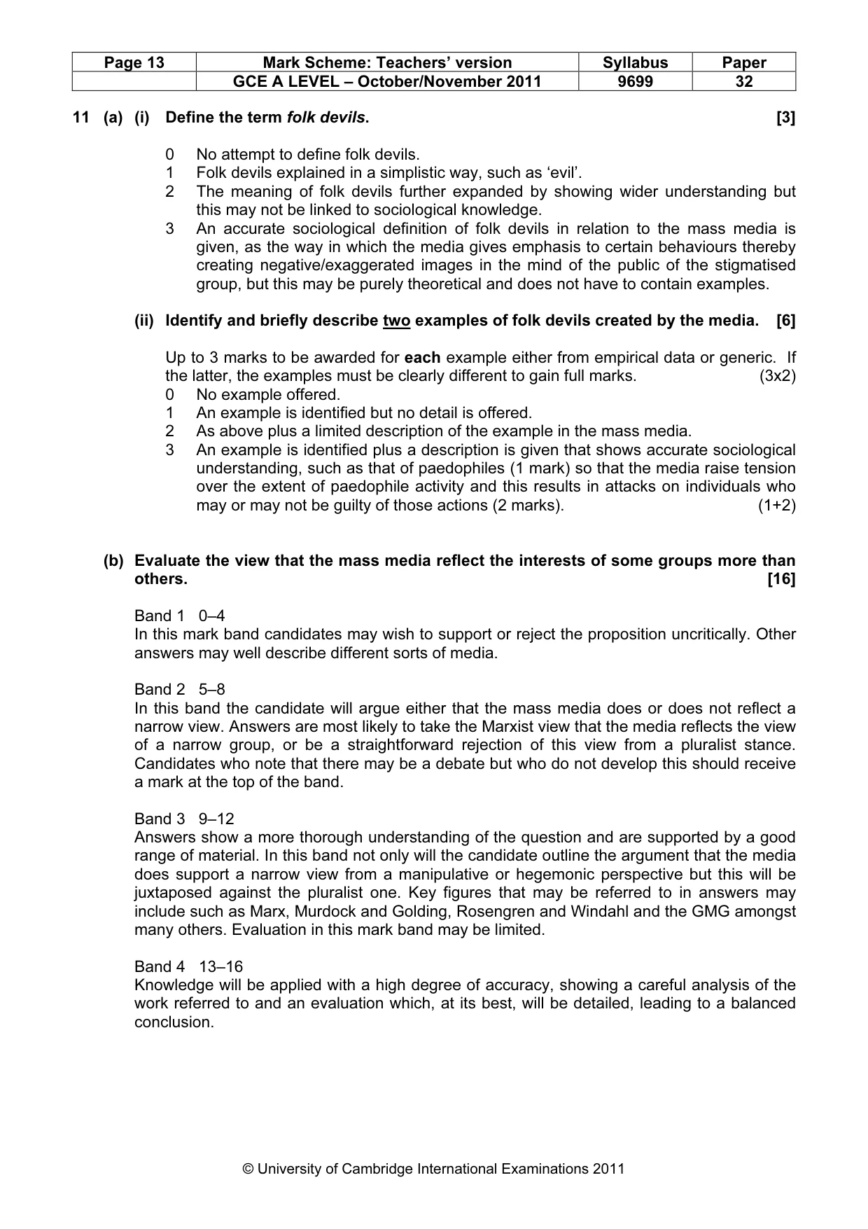 Mark scheme, page 13 of 14