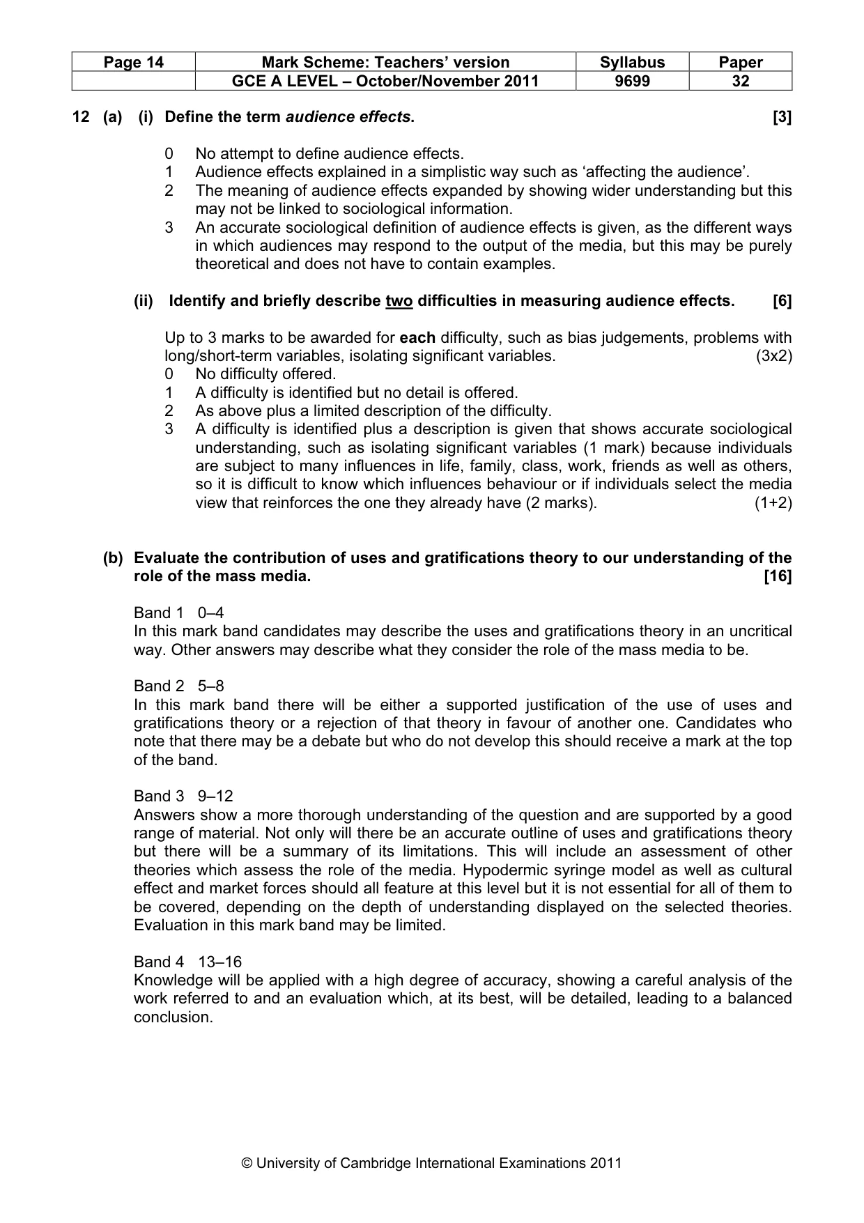 Mark scheme, page 14 of 14