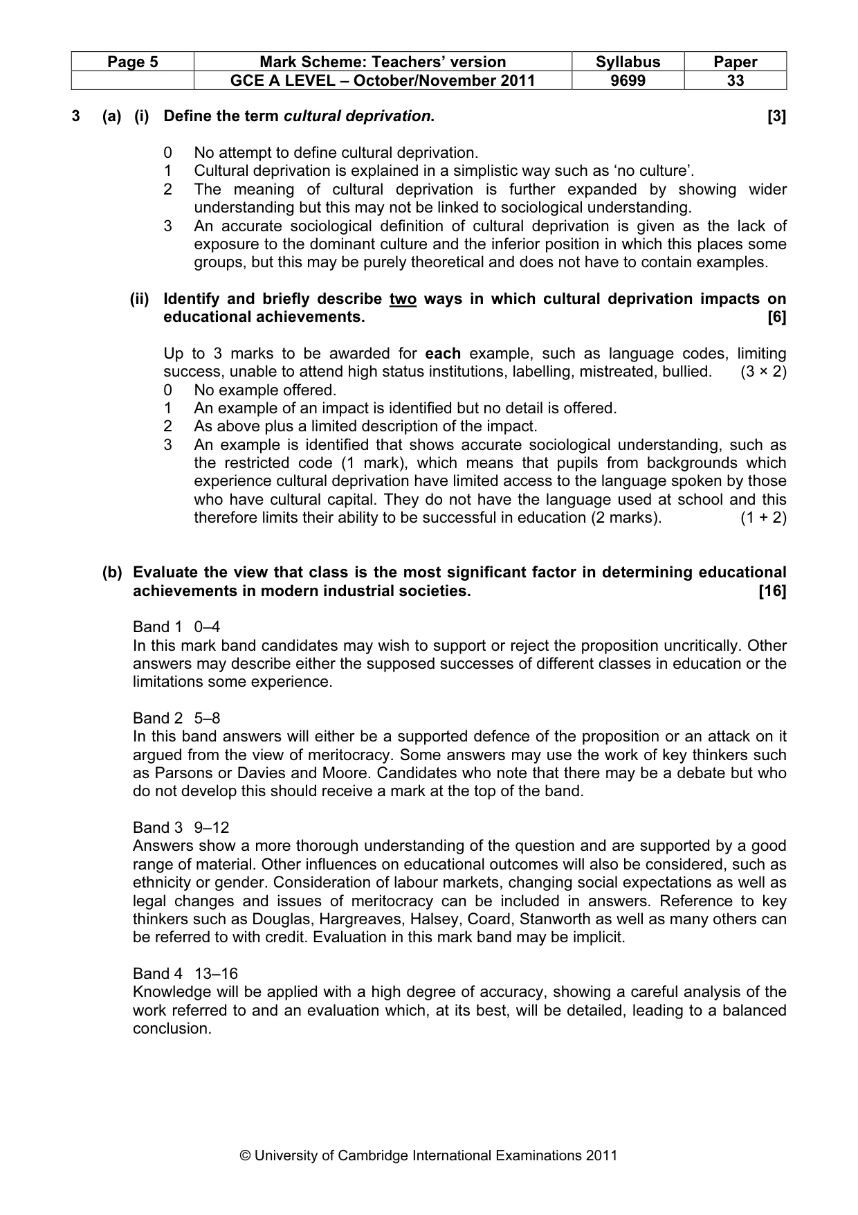 Mark scheme, page 5 of 14