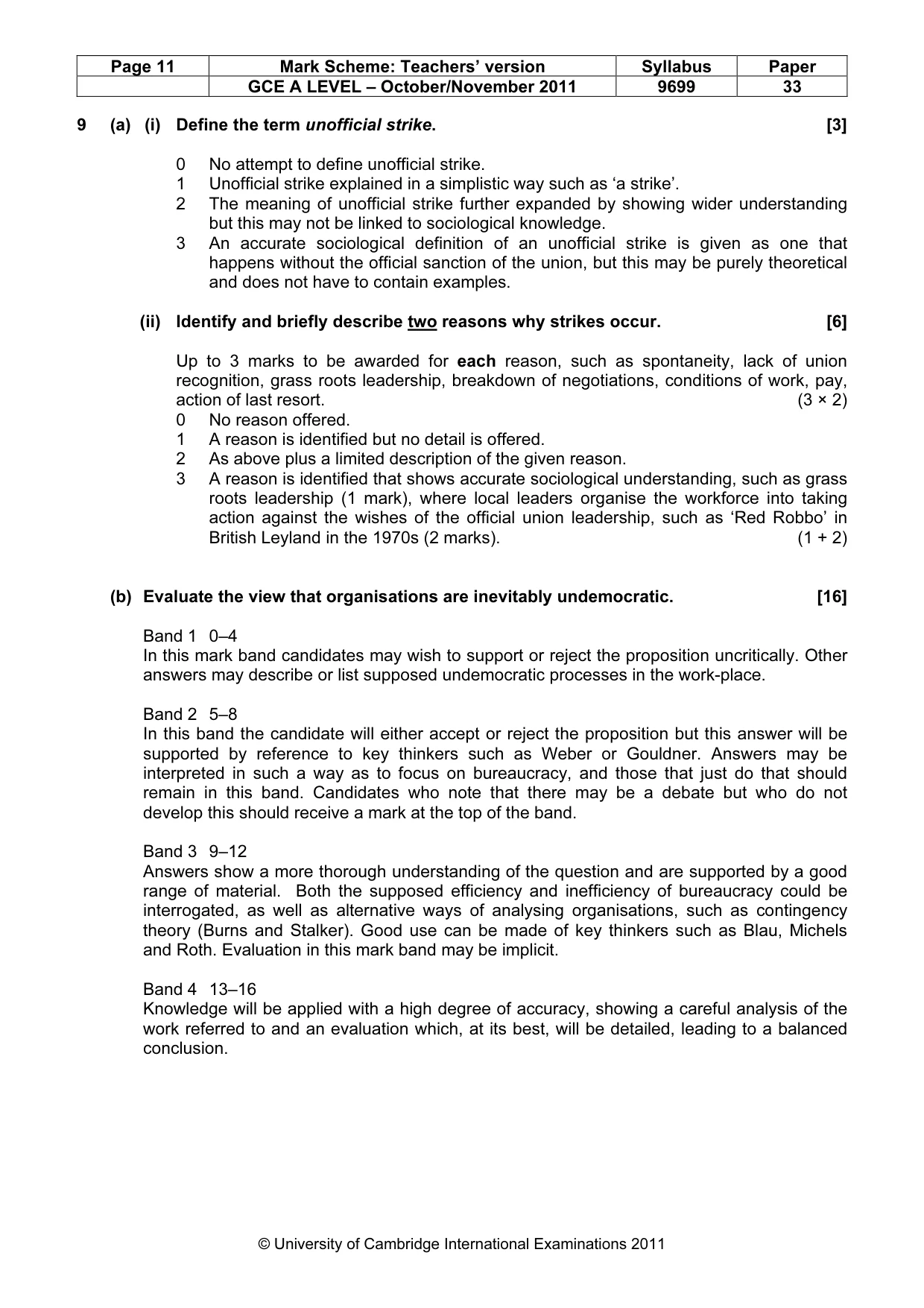 Mark scheme, page 11 of 14