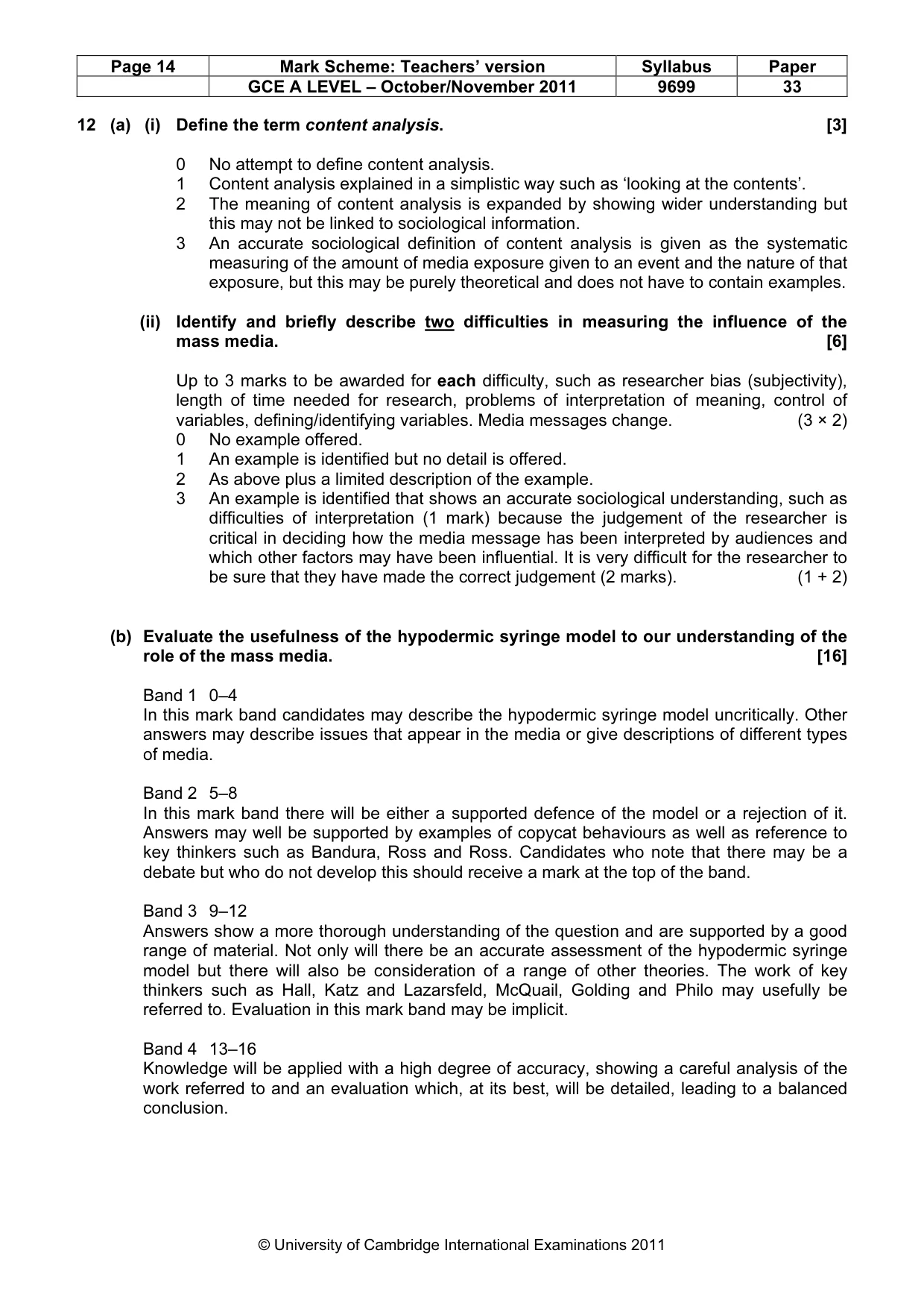 Mark scheme, page 14 of 14