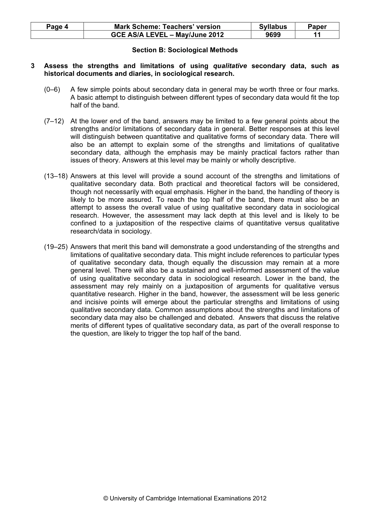 Mark scheme, page 4 of 7