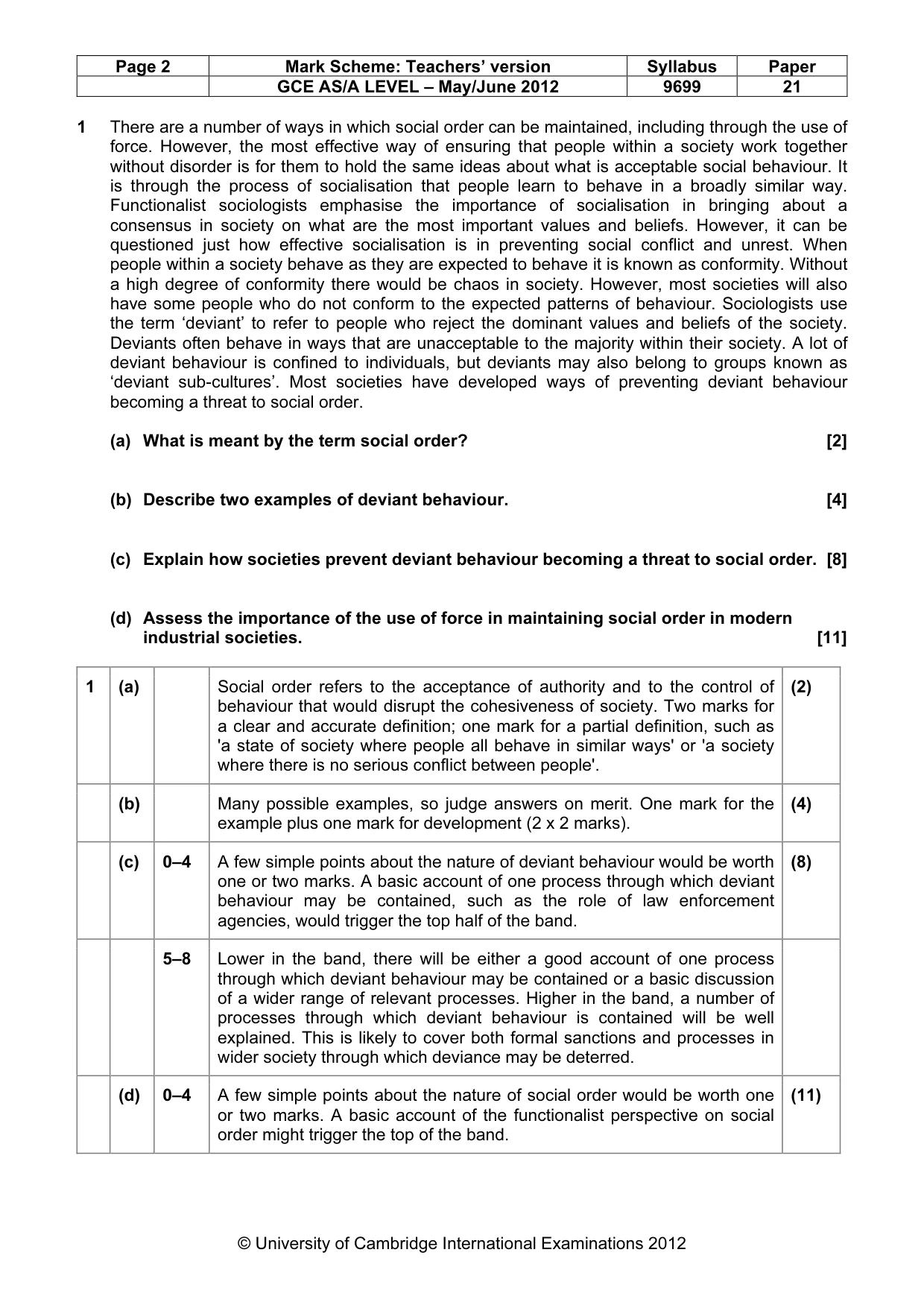 Mark scheme, page 2 of 7