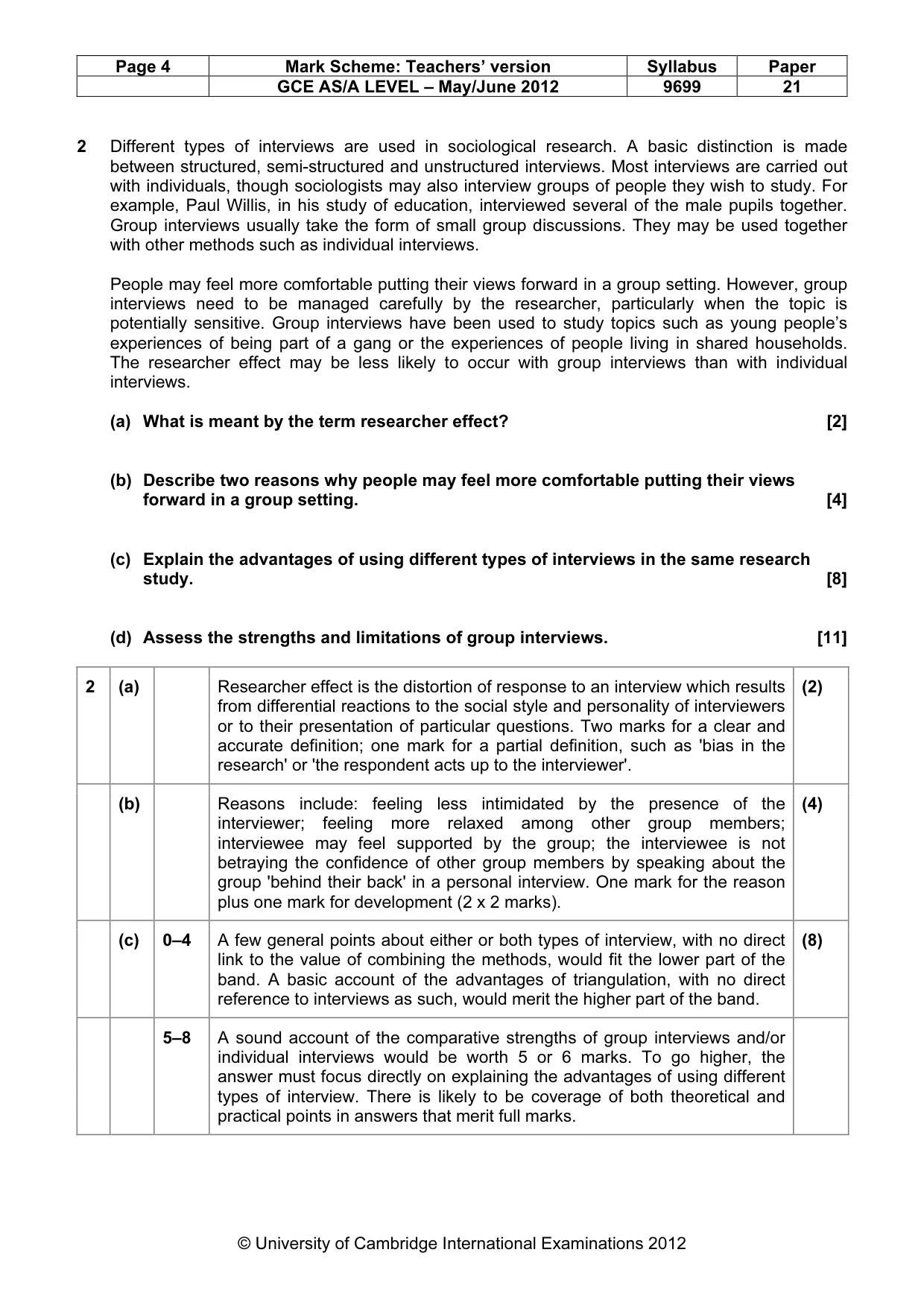 Mark scheme, page 4 of 7