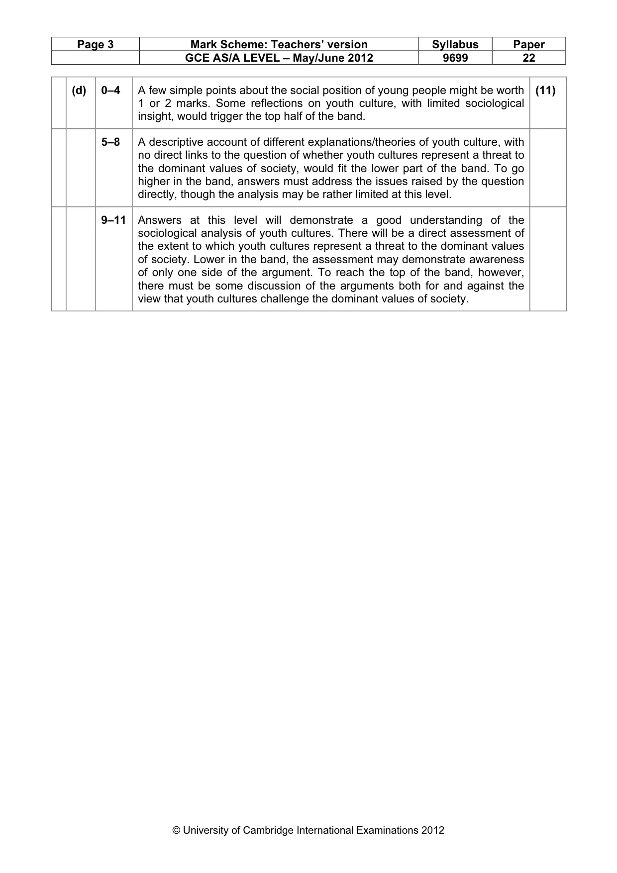 Mark scheme, page 3 of 7