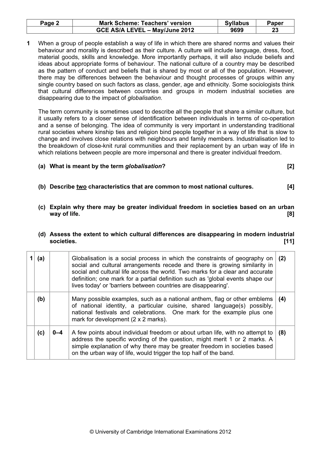 Mark scheme, page 2 of 7