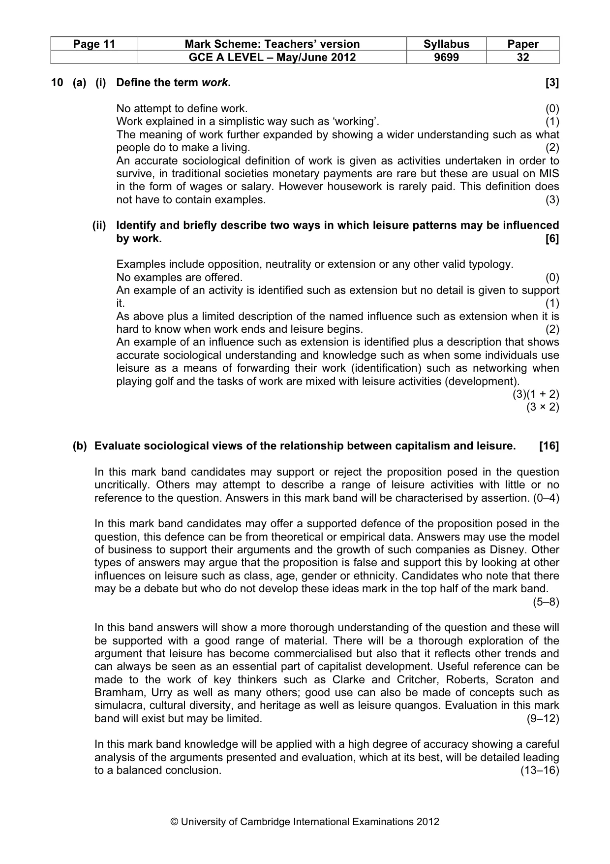Mark scheme, page 11 of 14