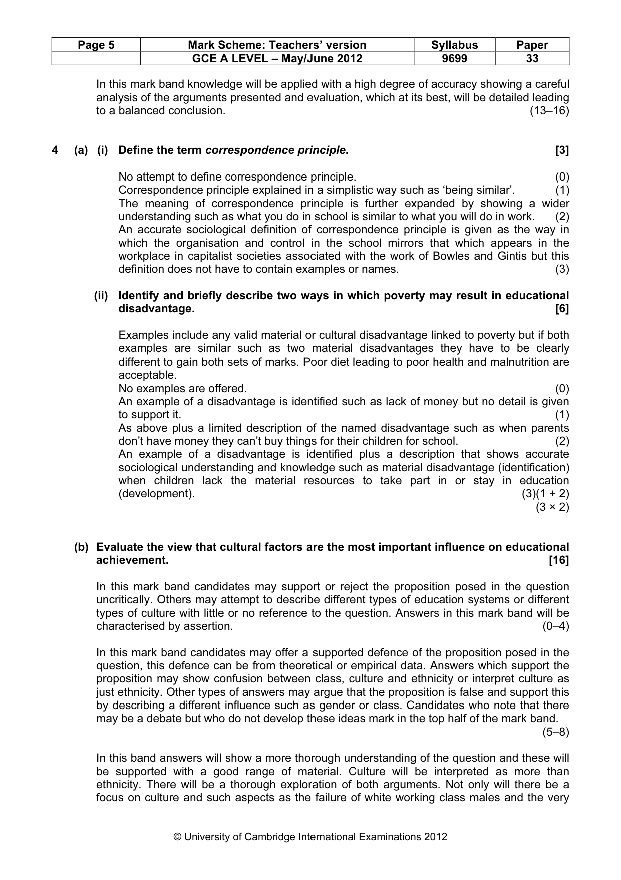 Mark scheme, page 5 of 14