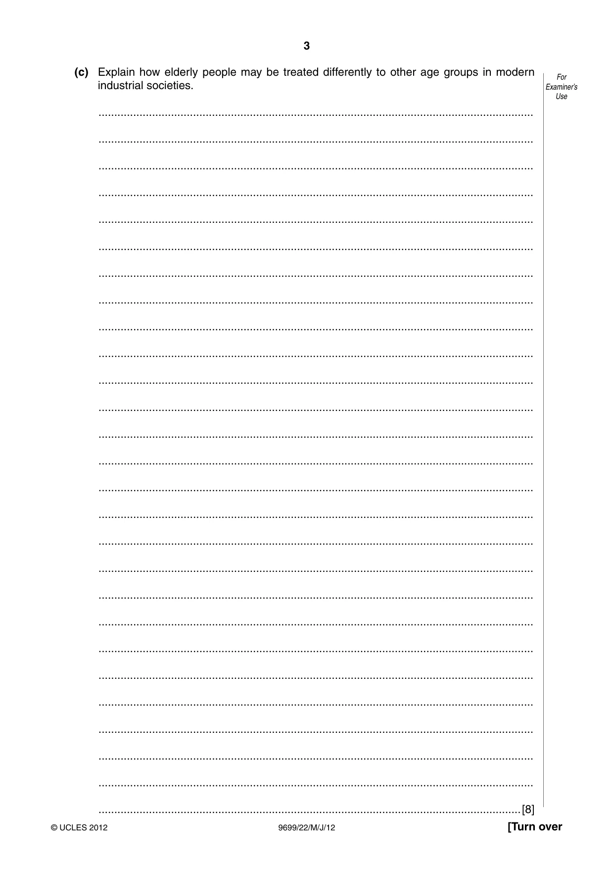 Cambridge A Level Sociology 9699 2012 May/June Paper 2 · Variant 2 question paper, page 3 of 16