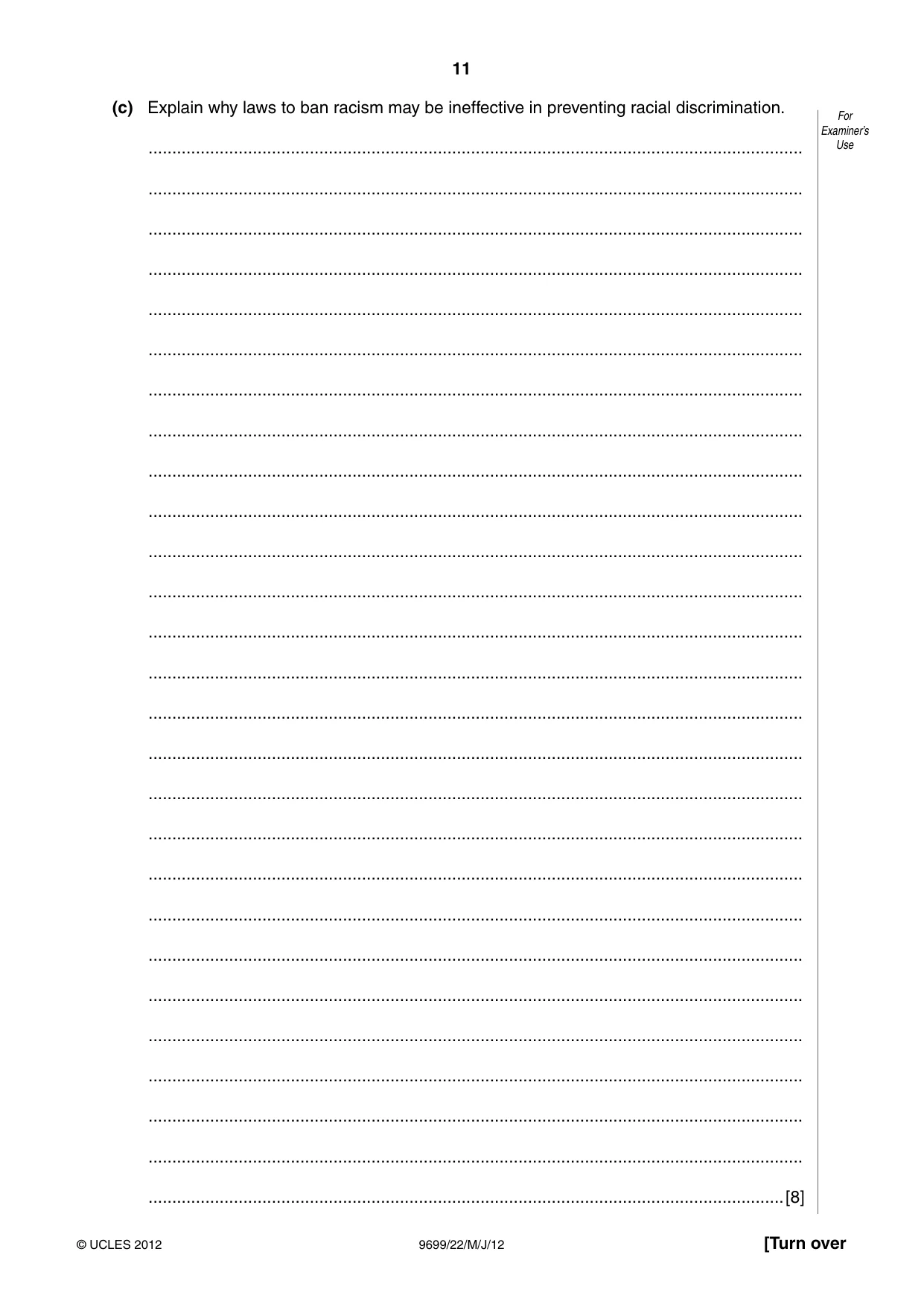 Cambridge A Level Sociology 9699 2012 May/June Paper 2 · Variant 2 question paper, page 11 of 16