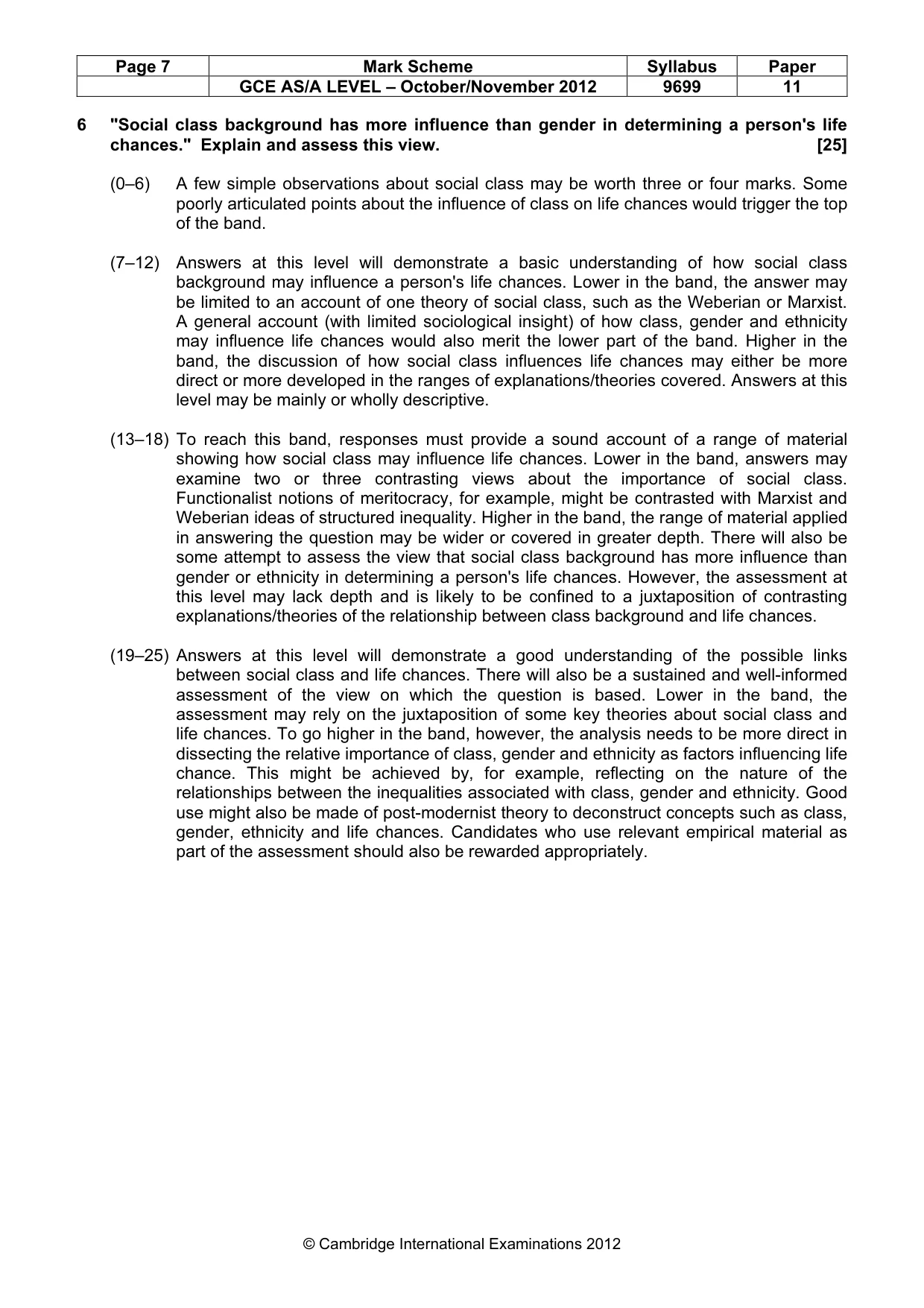 Mark scheme, page 7 of 7
