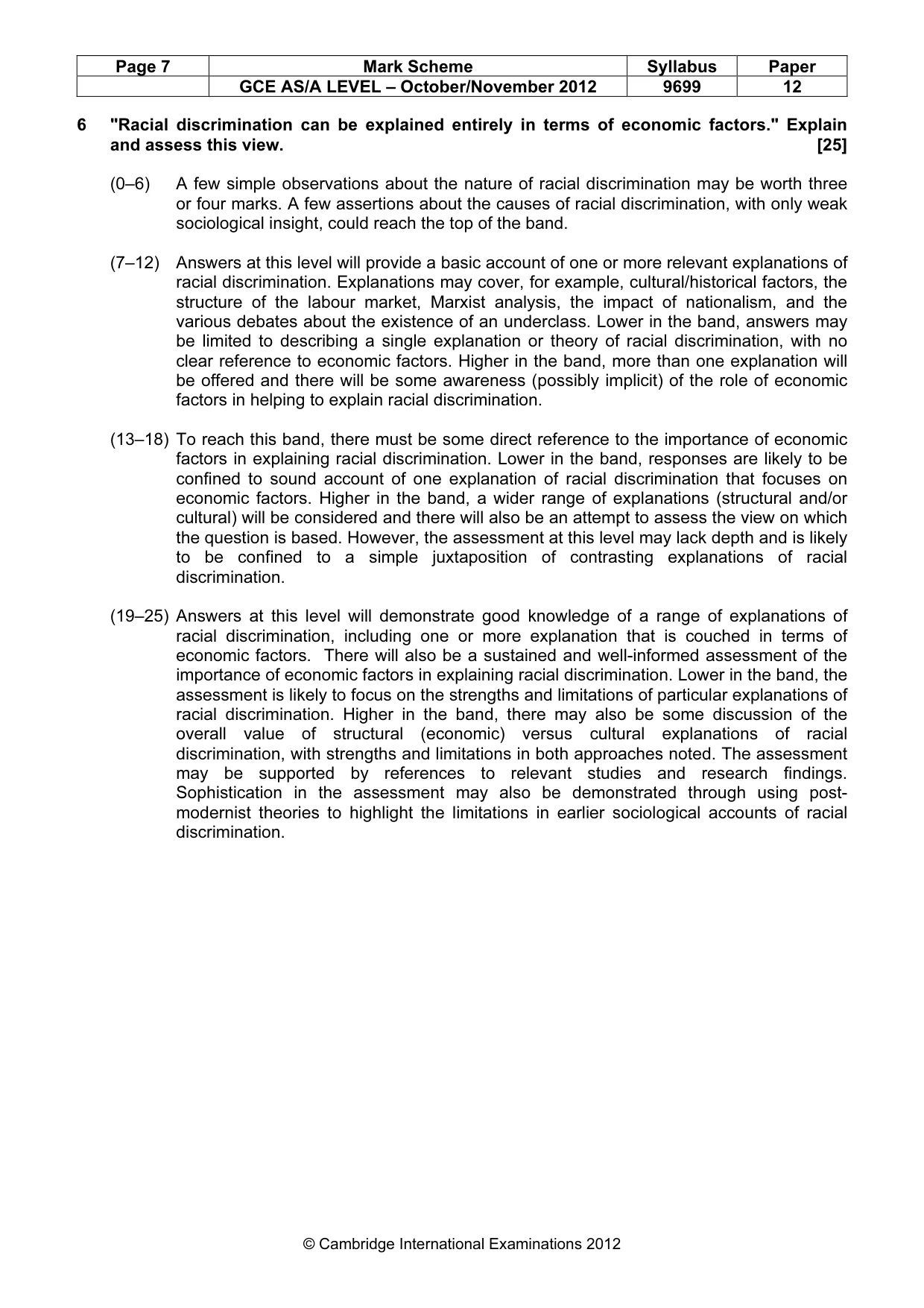 Mark scheme, page 7 of 7