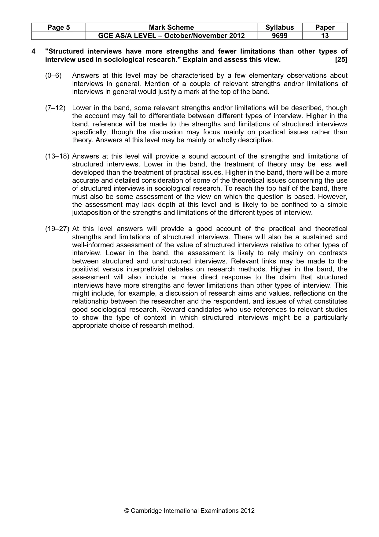 Mark scheme, page 5 of 7