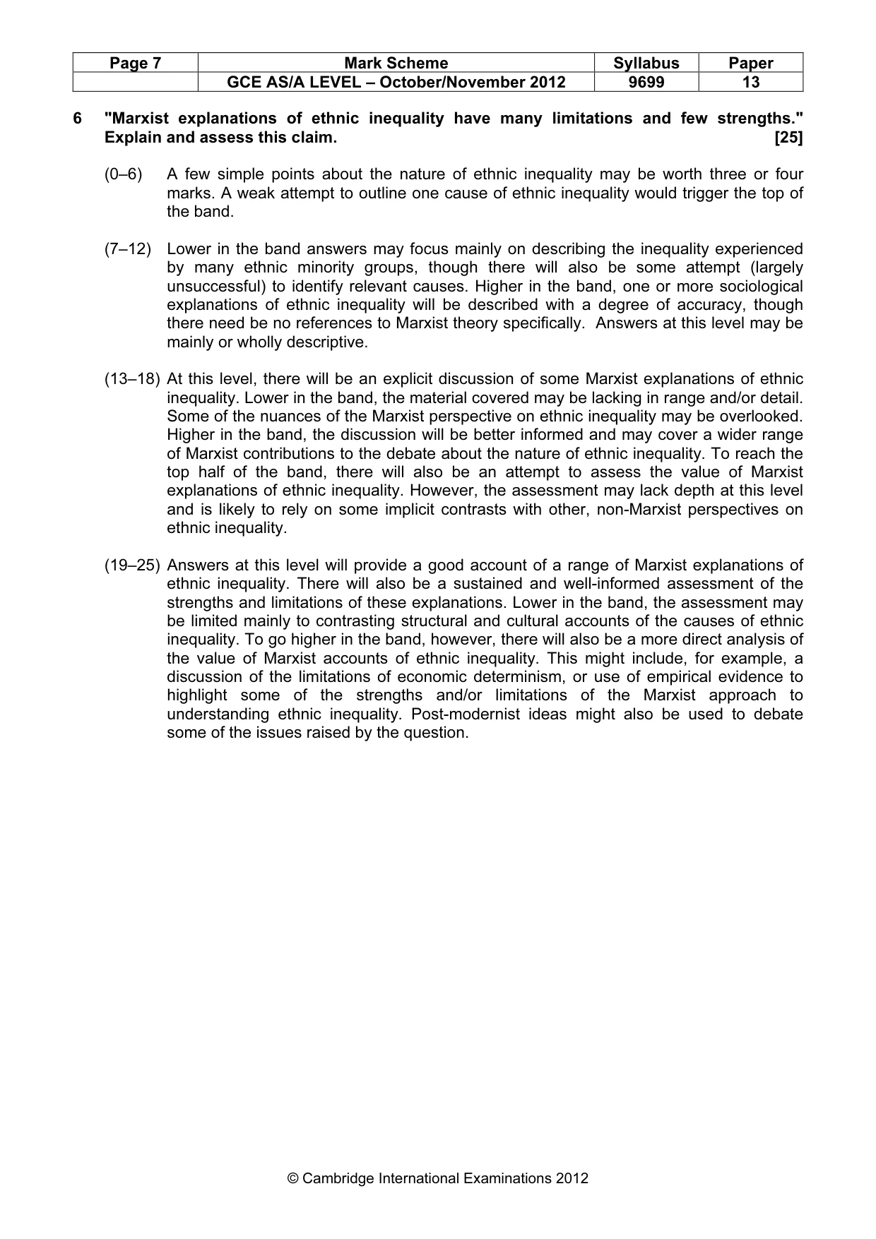 Mark scheme, page 7 of 7