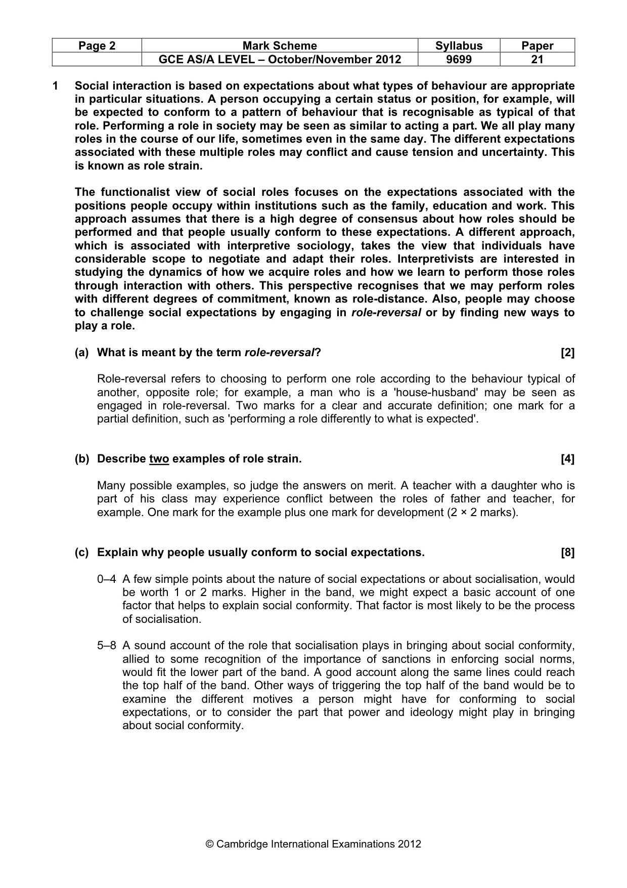Mark scheme, page 2 of 6