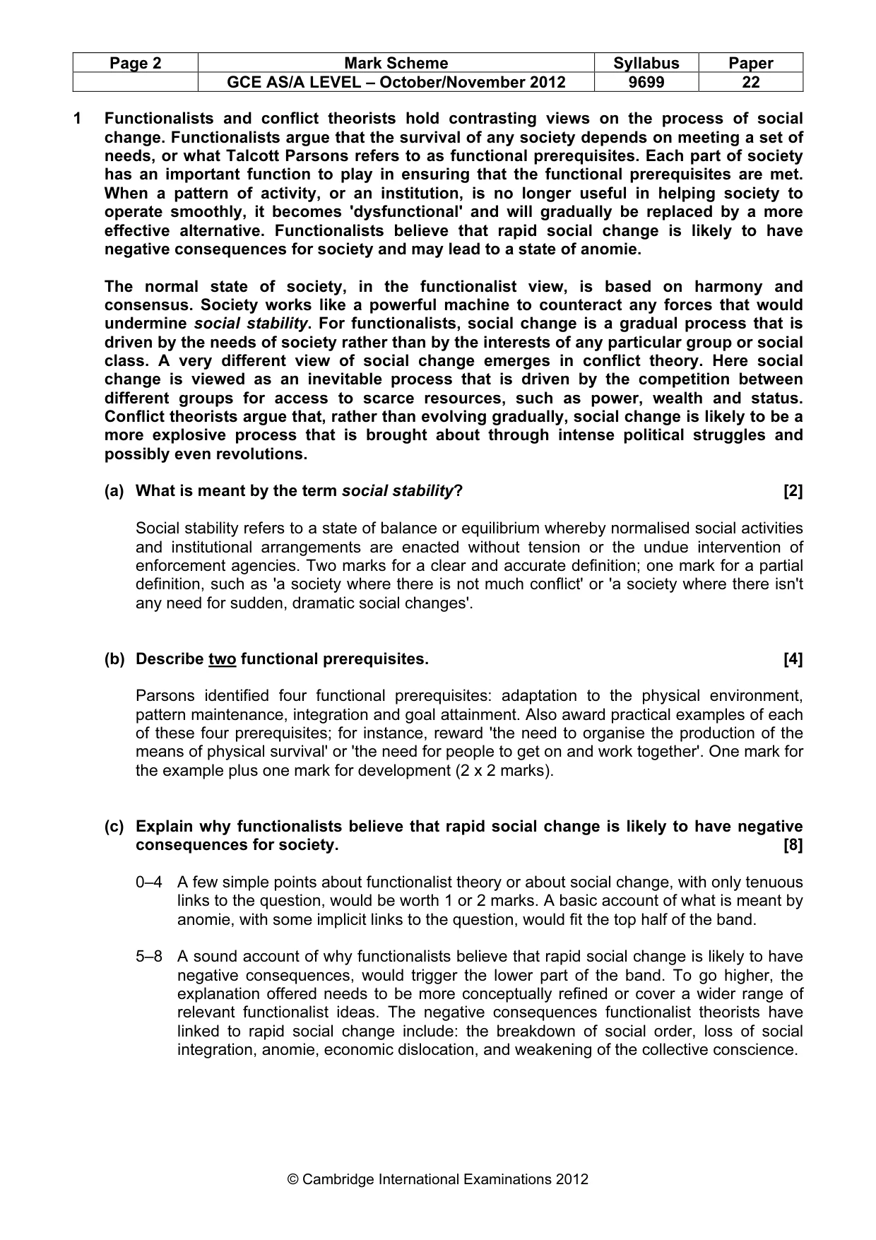 Mark scheme, page 2 of 6