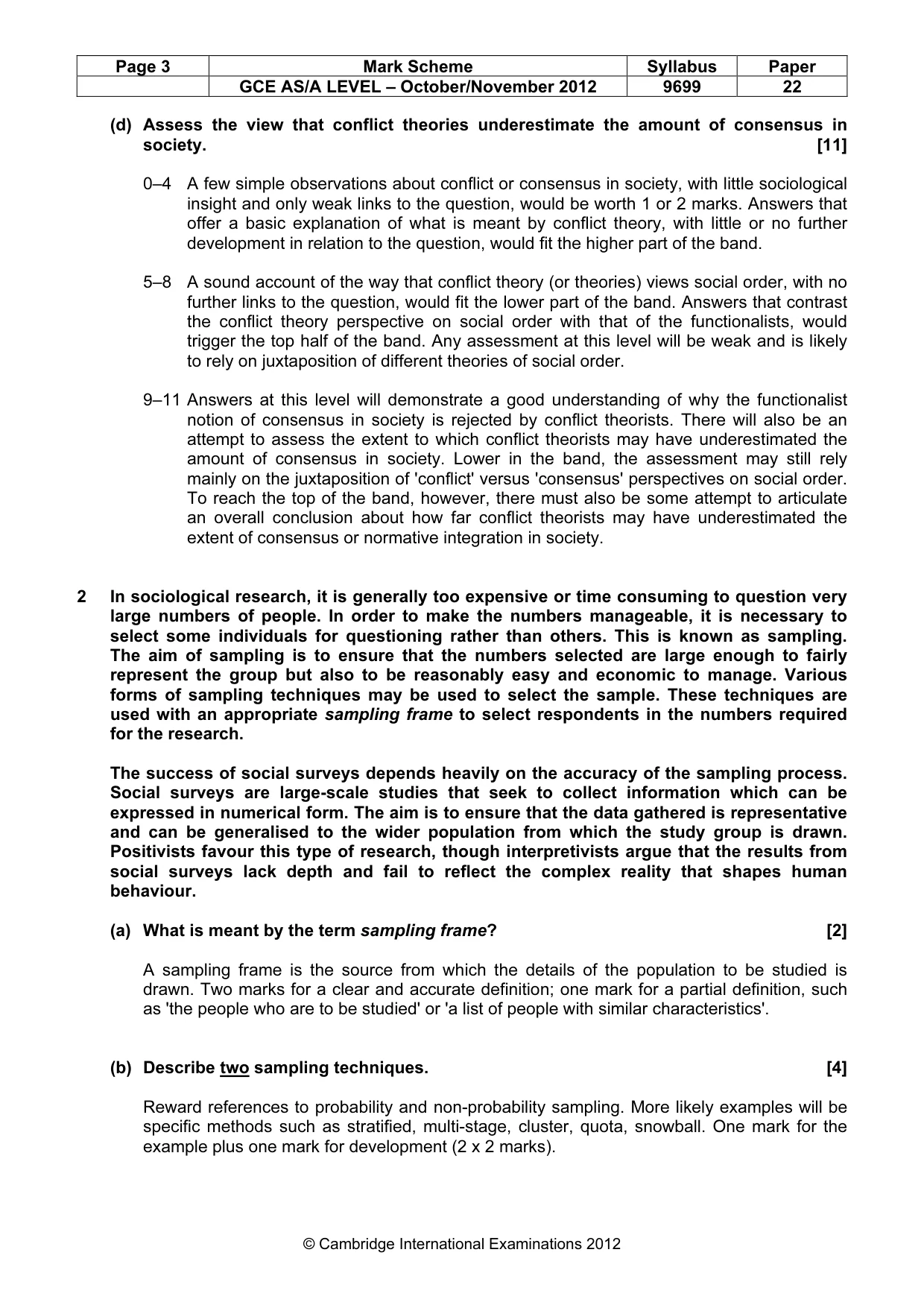 Mark scheme, page 3 of 6