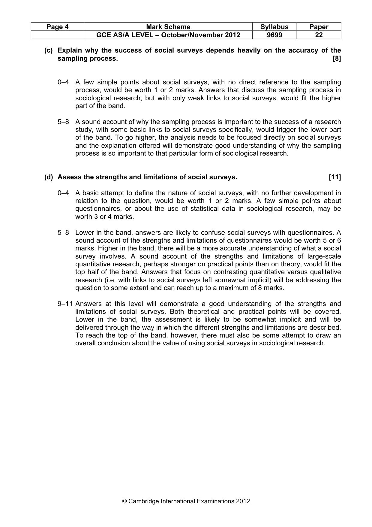Mark scheme, page 4 of 6