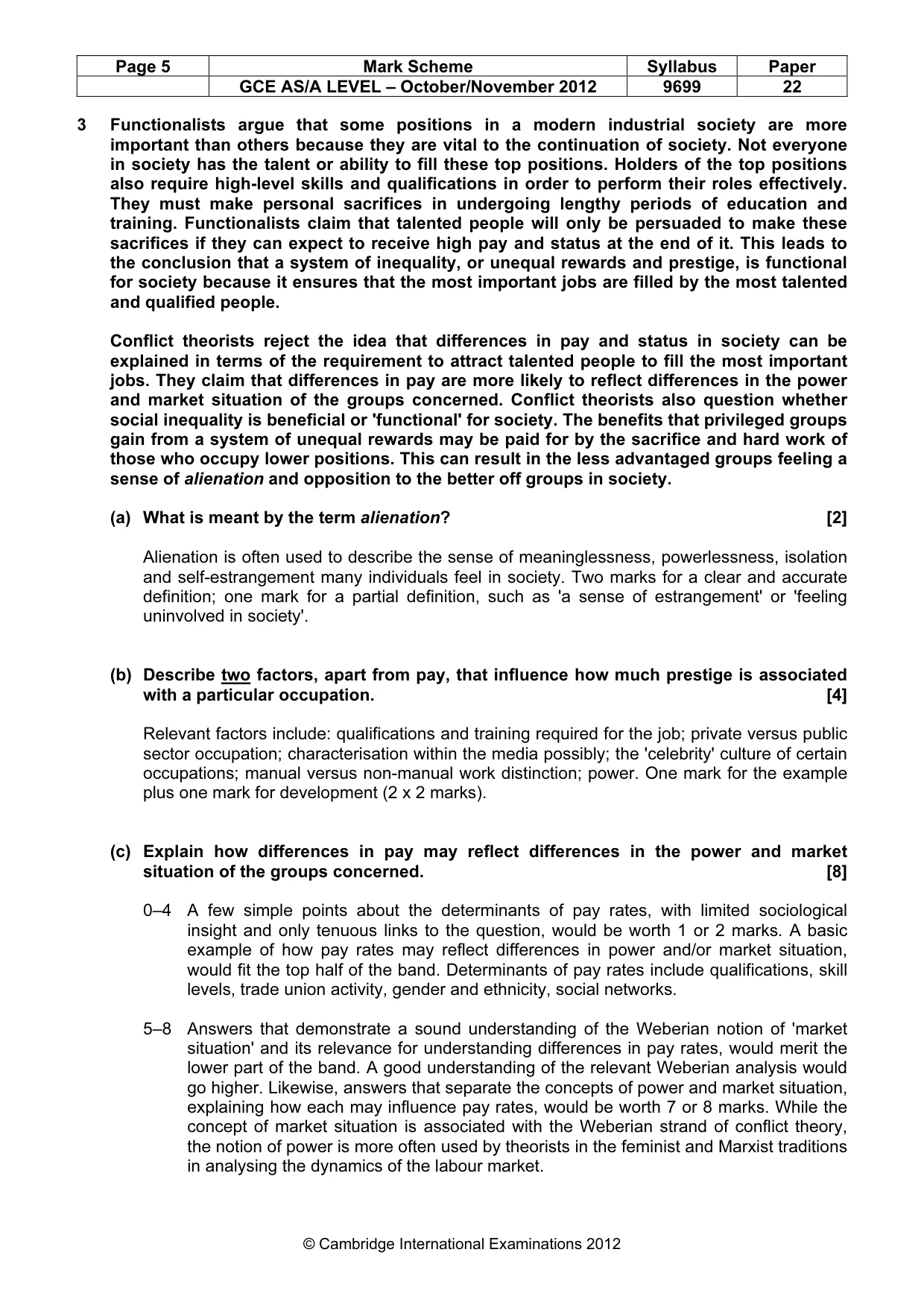Mark scheme, page 5 of 6