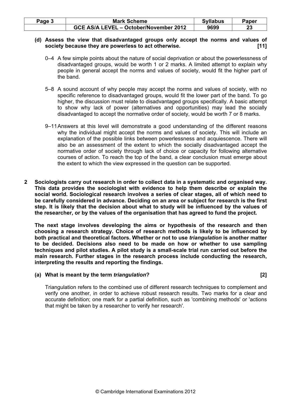 Mark scheme, page 3 of 6