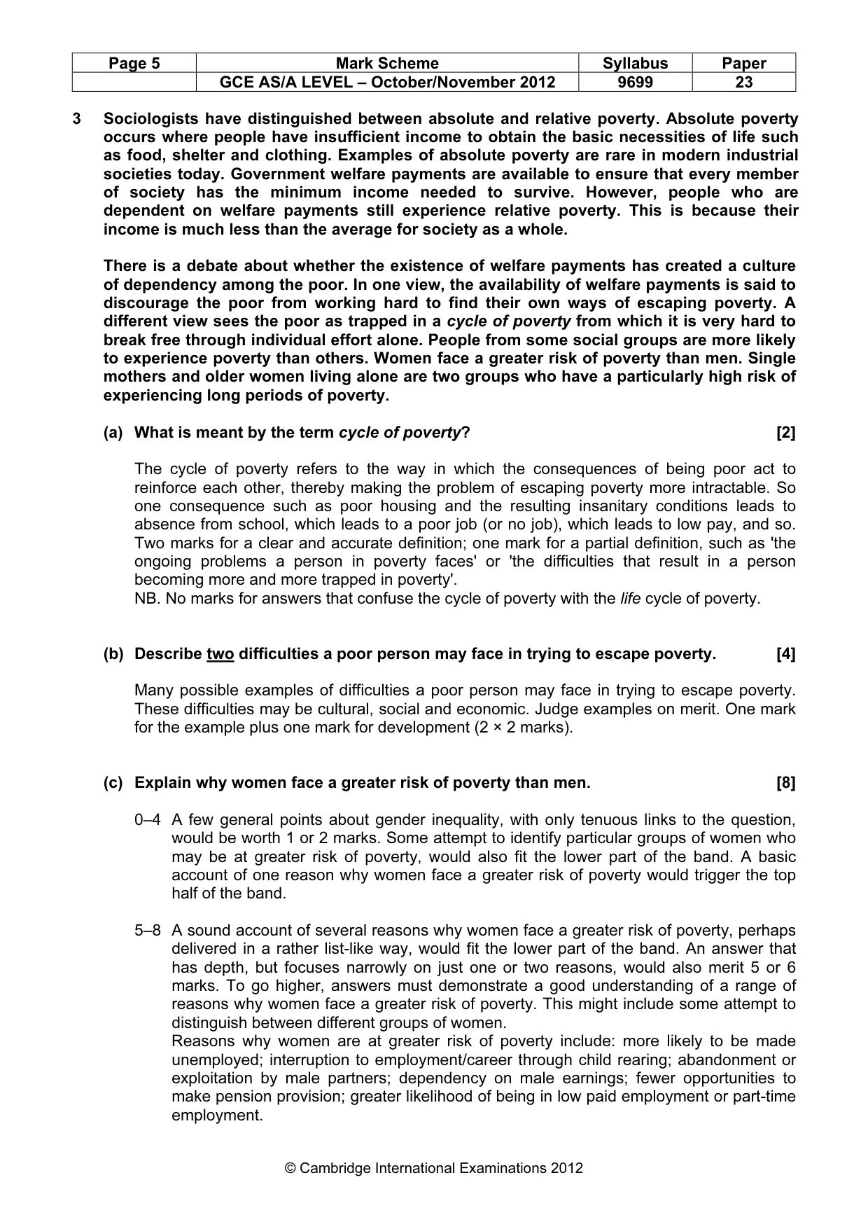 Mark scheme, page 5 of 6