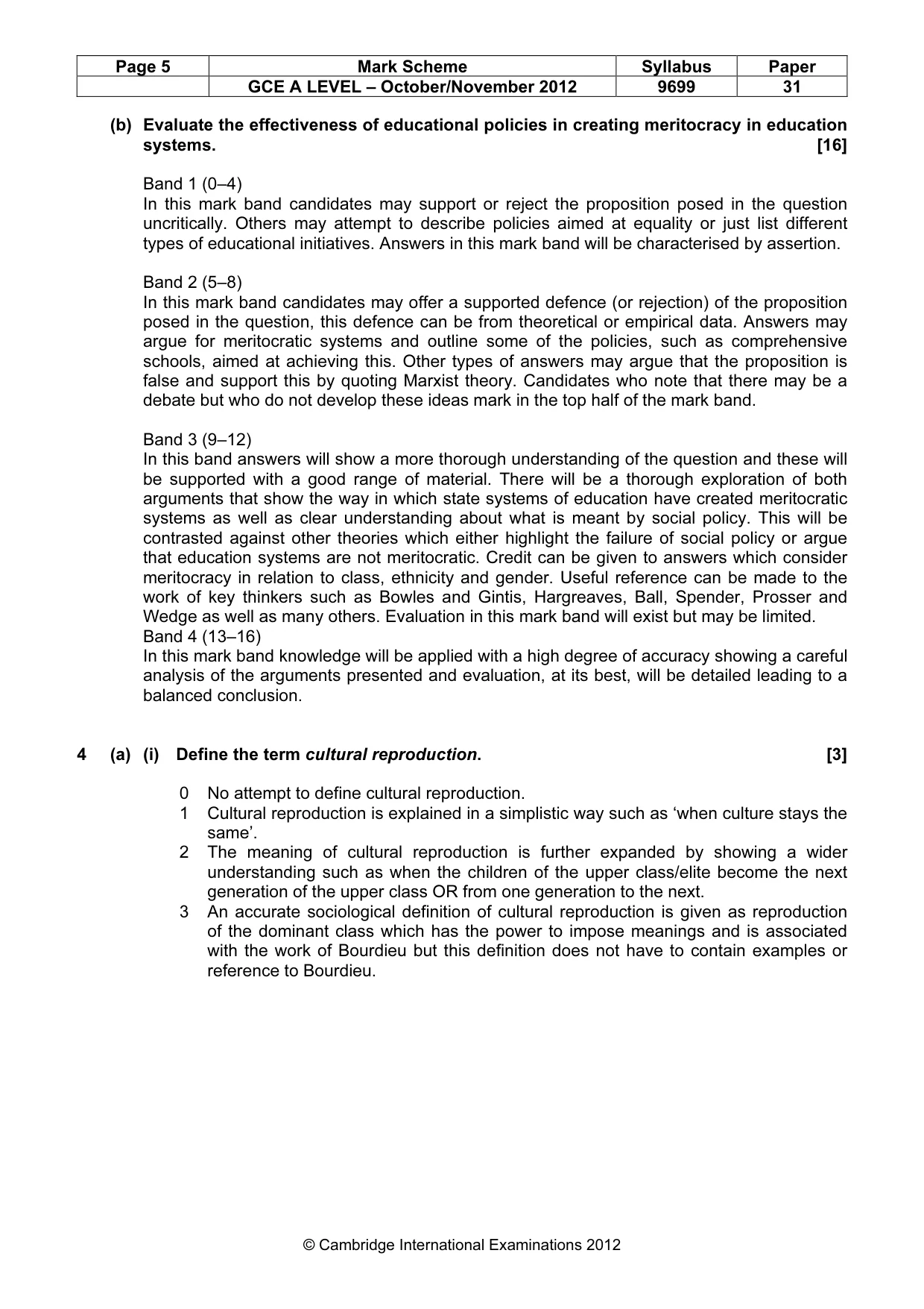 Mark scheme, page 5 of 16