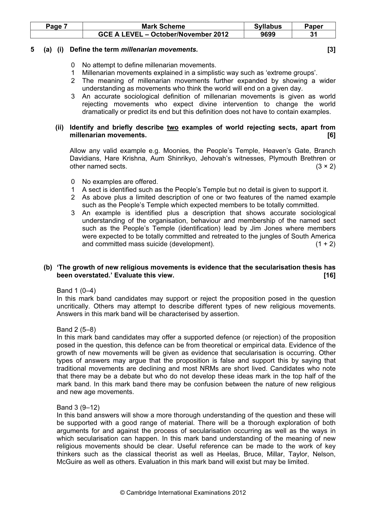 Mark scheme, page 7 of 16