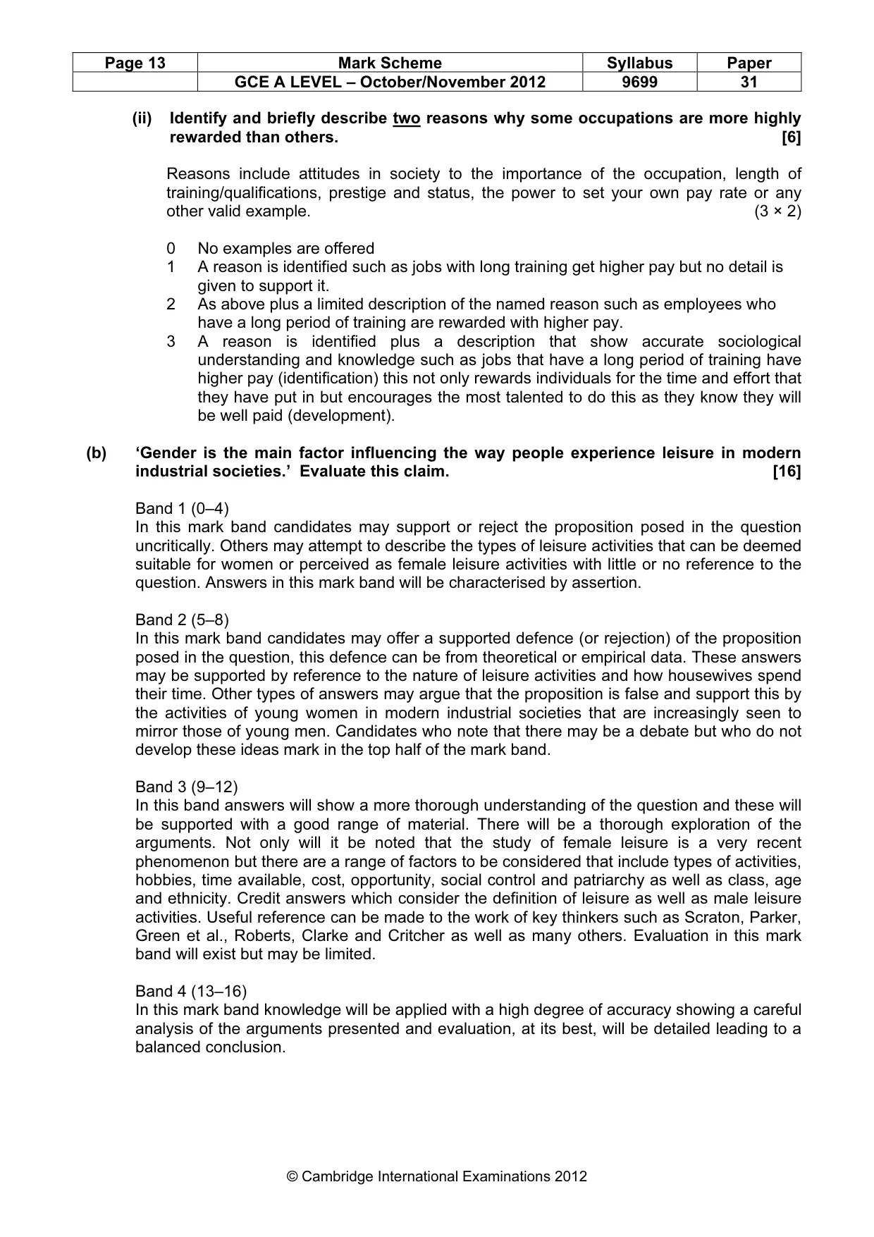 Mark scheme, page 13 of 16