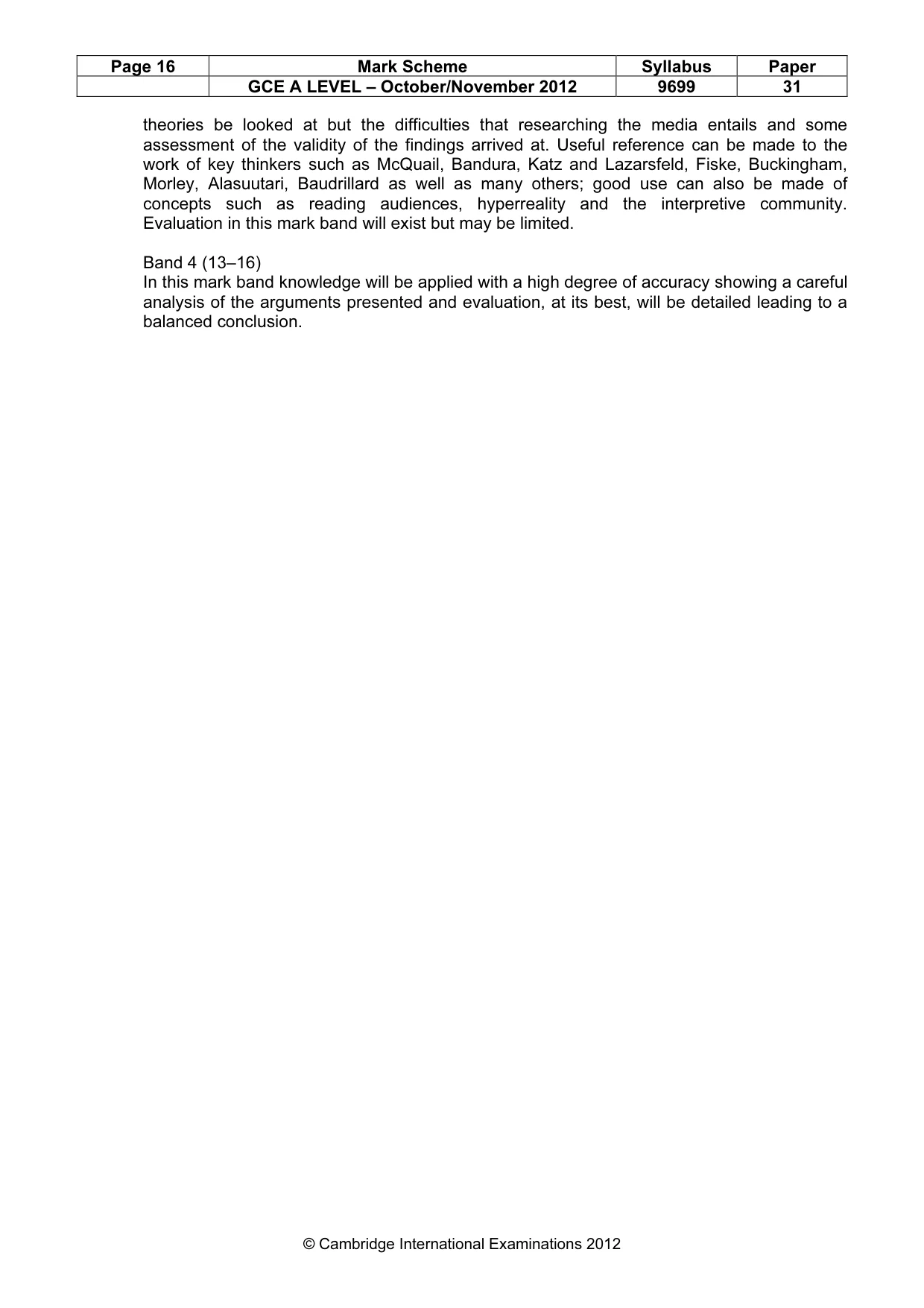 Mark scheme, page 16 of 16