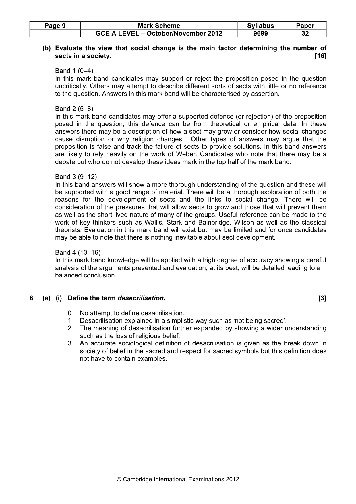 Mark scheme, page 9 of 19