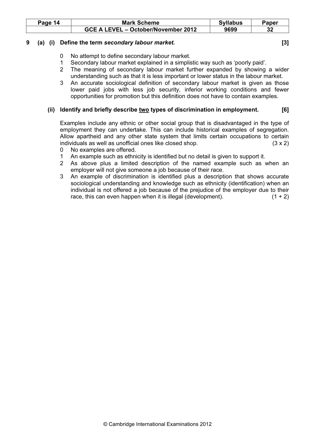 Mark scheme, page 14 of 19