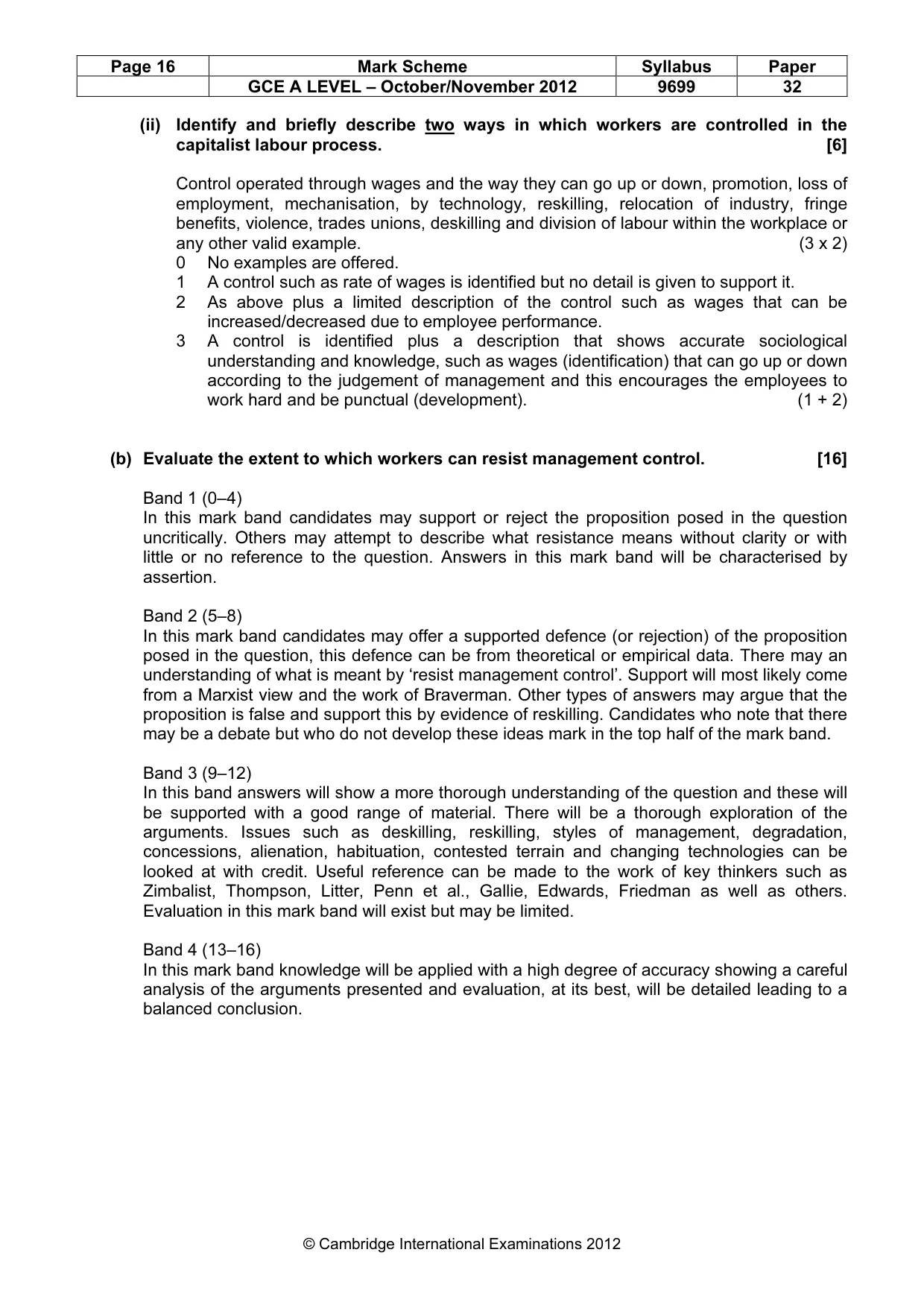 Mark scheme, page 16 of 19