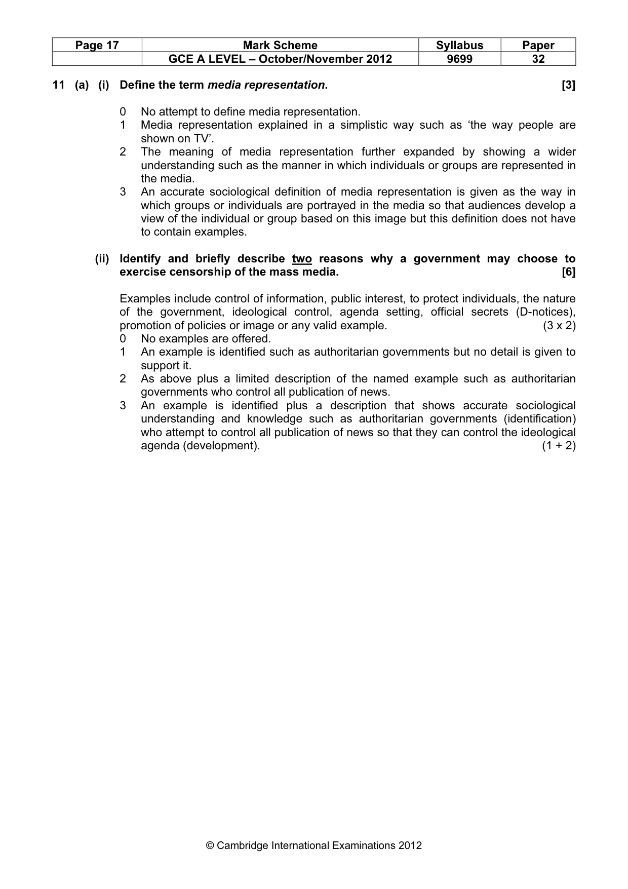 Mark scheme, page 17 of 19