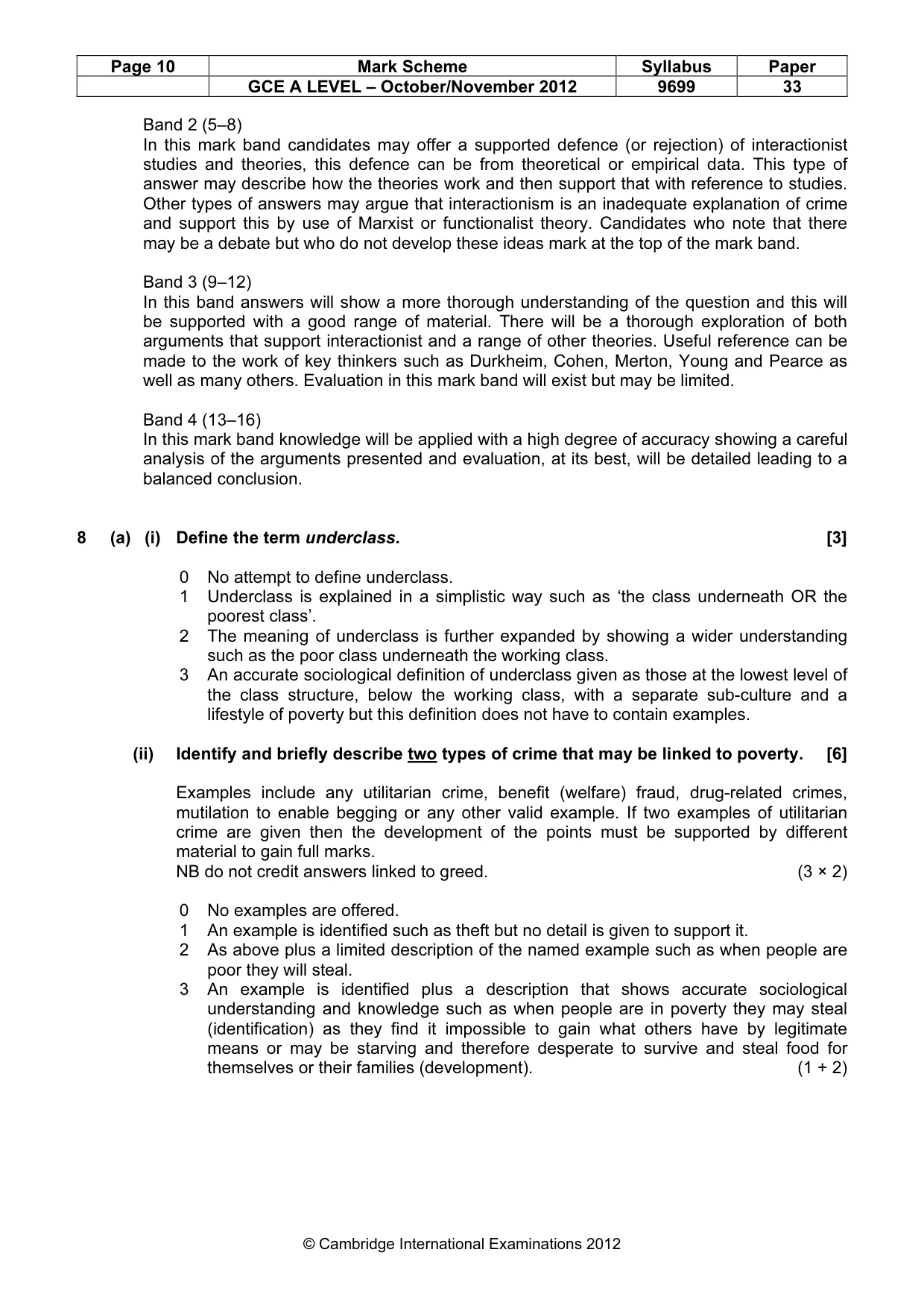 Mark scheme, page 10 of 16