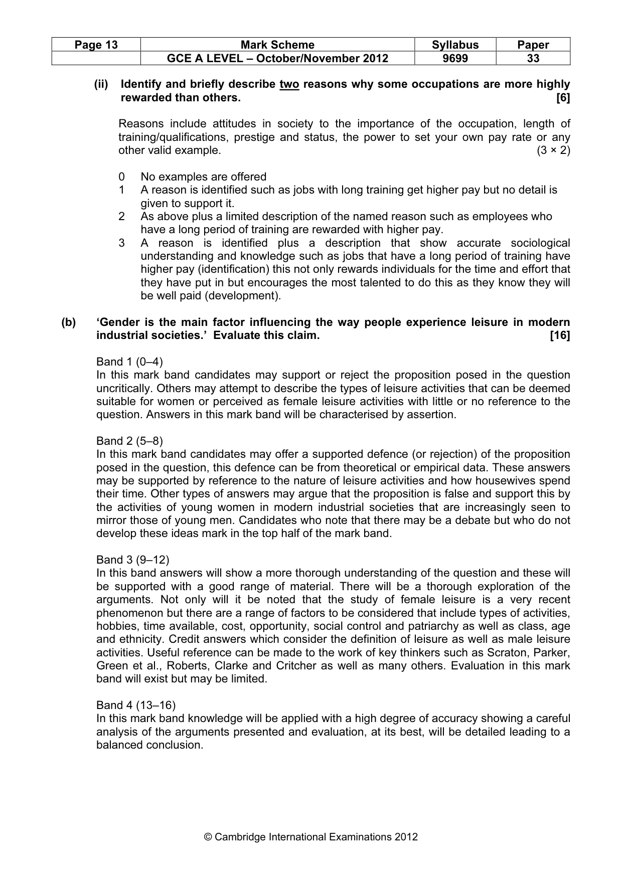 Mark scheme, page 13 of 16