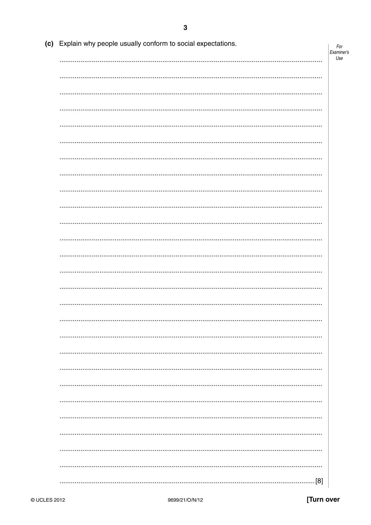 Cambridge A Level Sociology 9699 2012 Oct/Nov Paper 2 · Variant 1 question paper, page 3 of 16