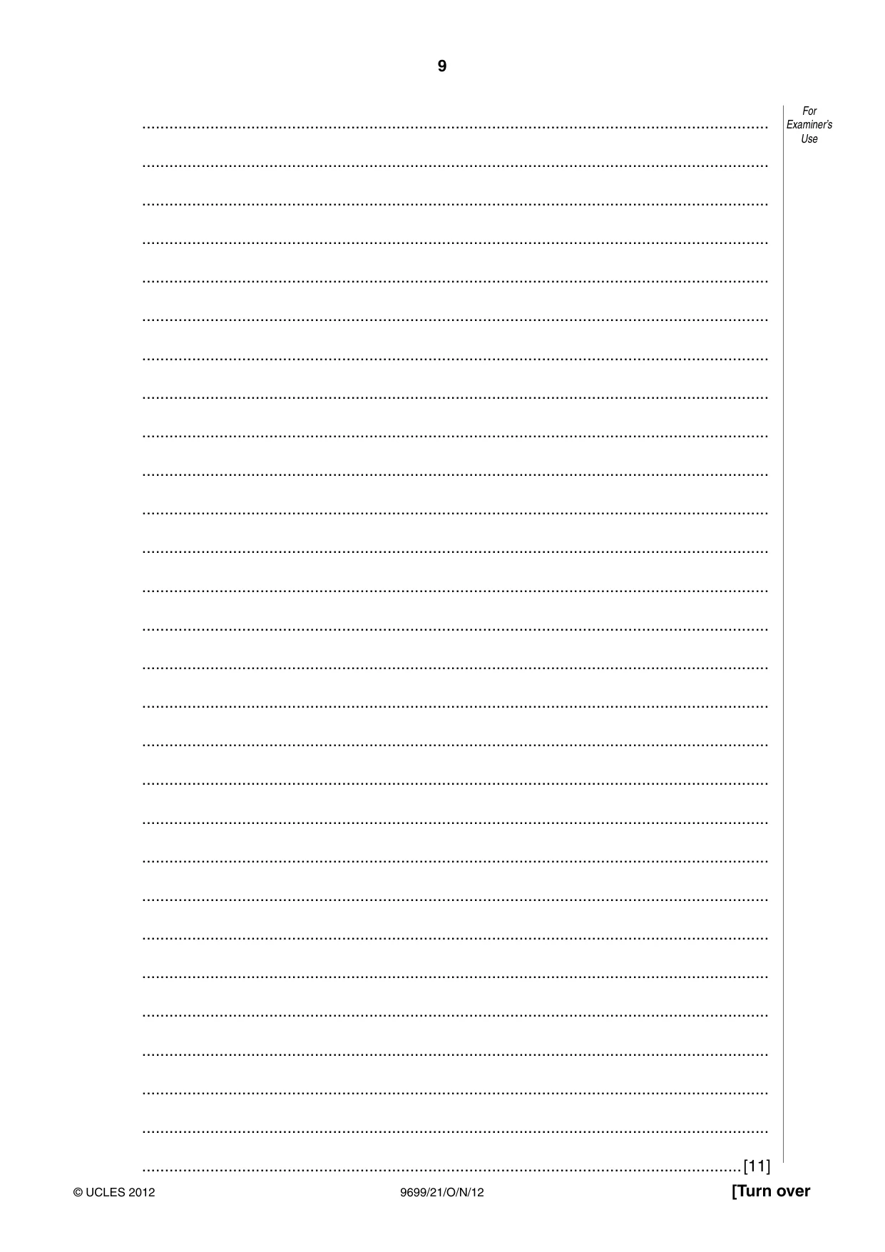 Cambridge A Level Sociology 9699 2012 Oct/Nov Paper 2 · Variant 1 question paper, page 9 of 16
