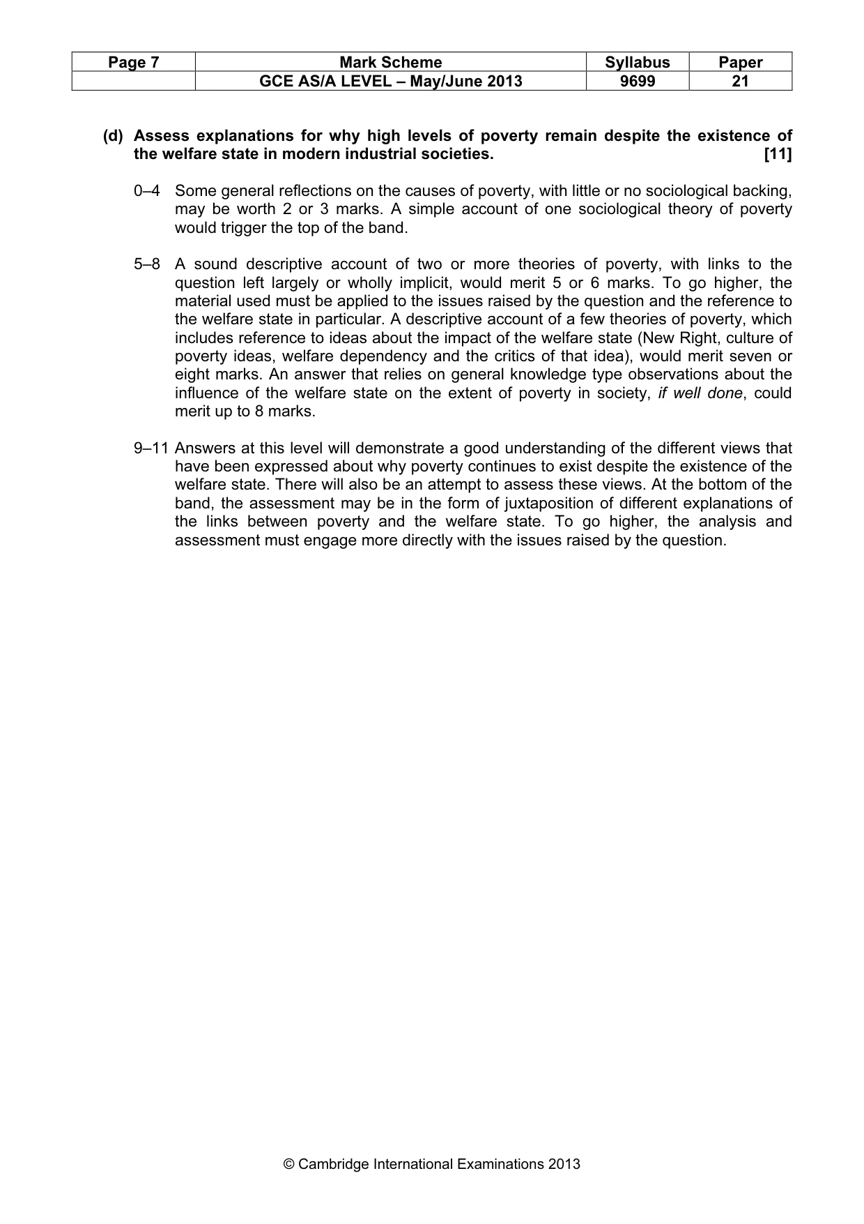 Mark scheme, page 7 of 7