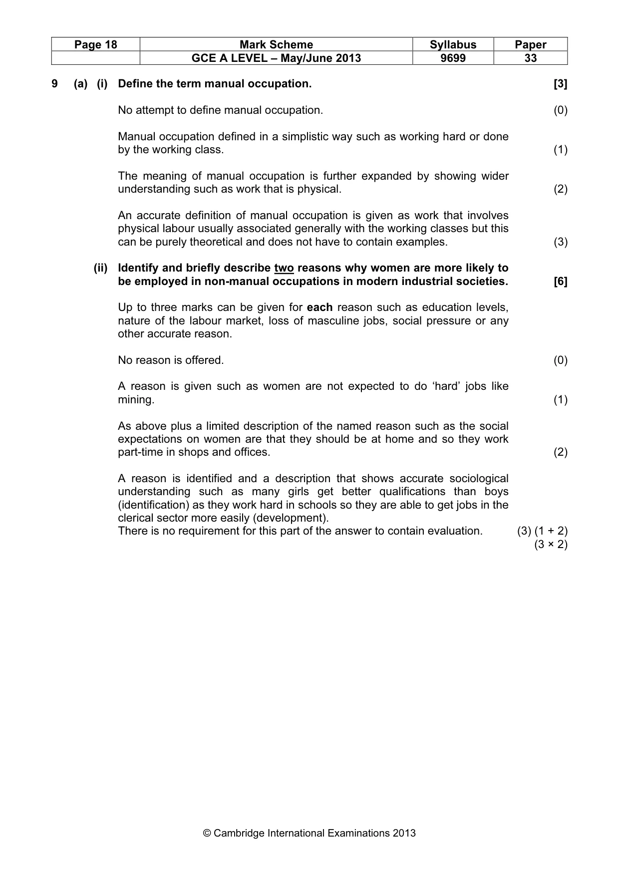 Mark scheme, page 18 of 25
