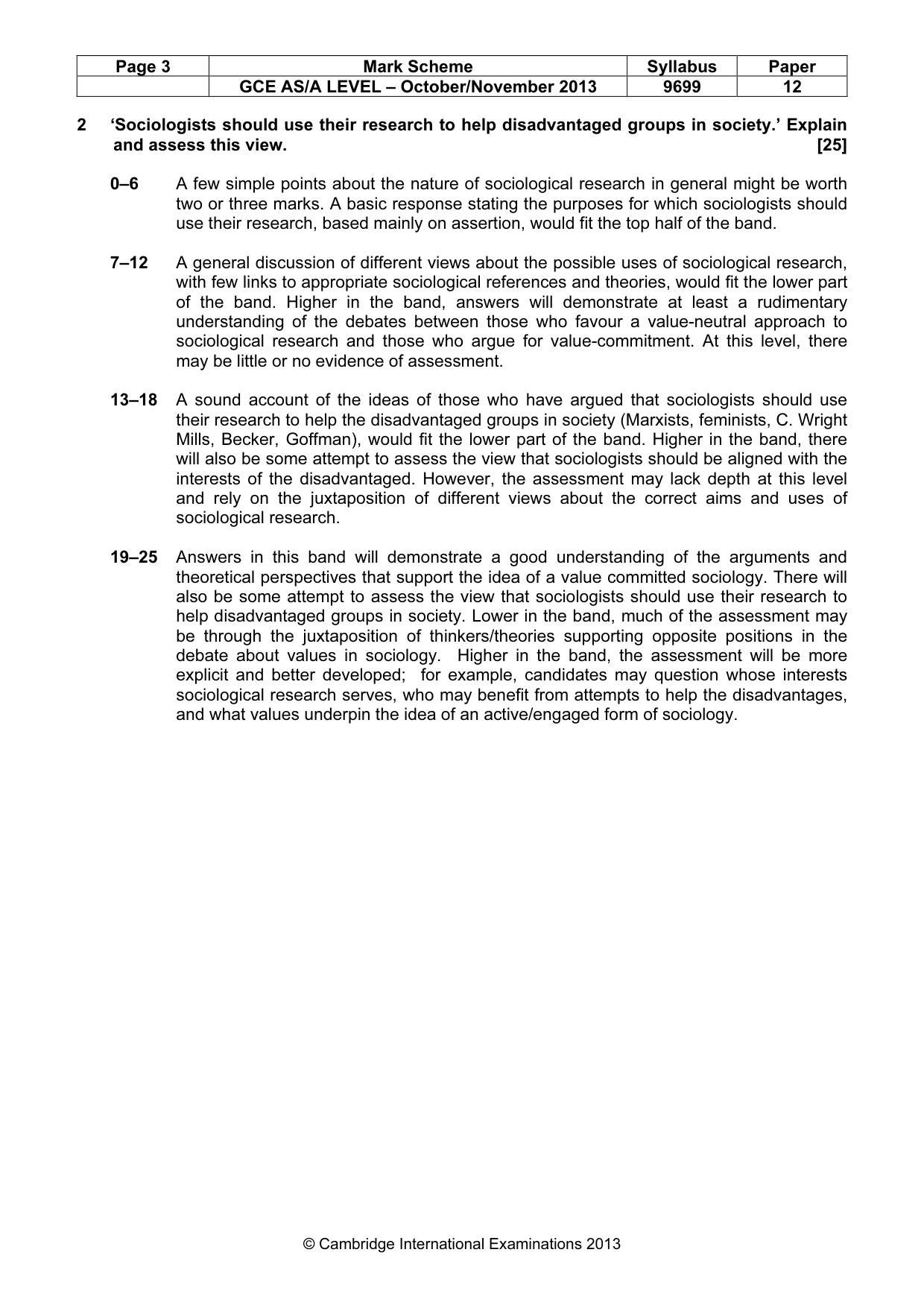 Mark scheme, page 3 of 7